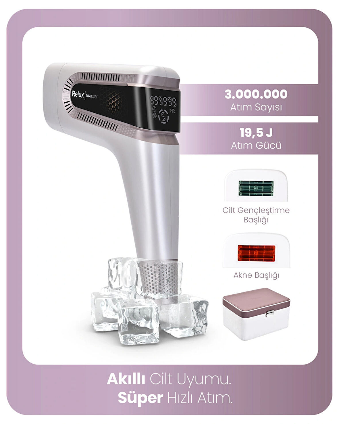 Relux IPL9950 SkinMatch PureCare 3.000.000 Atım IPL Lazer Epilasyon Cihazı