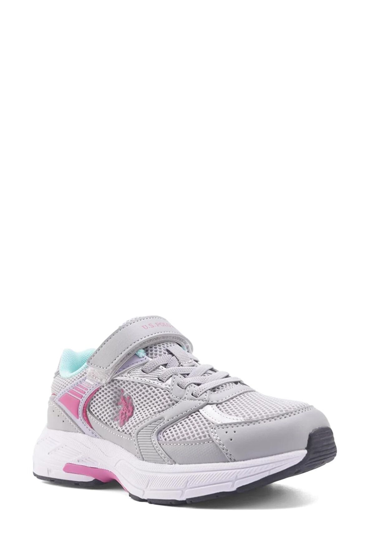 US POLO ASSN GRİ PEMBE ÇOCUK SNEAKER