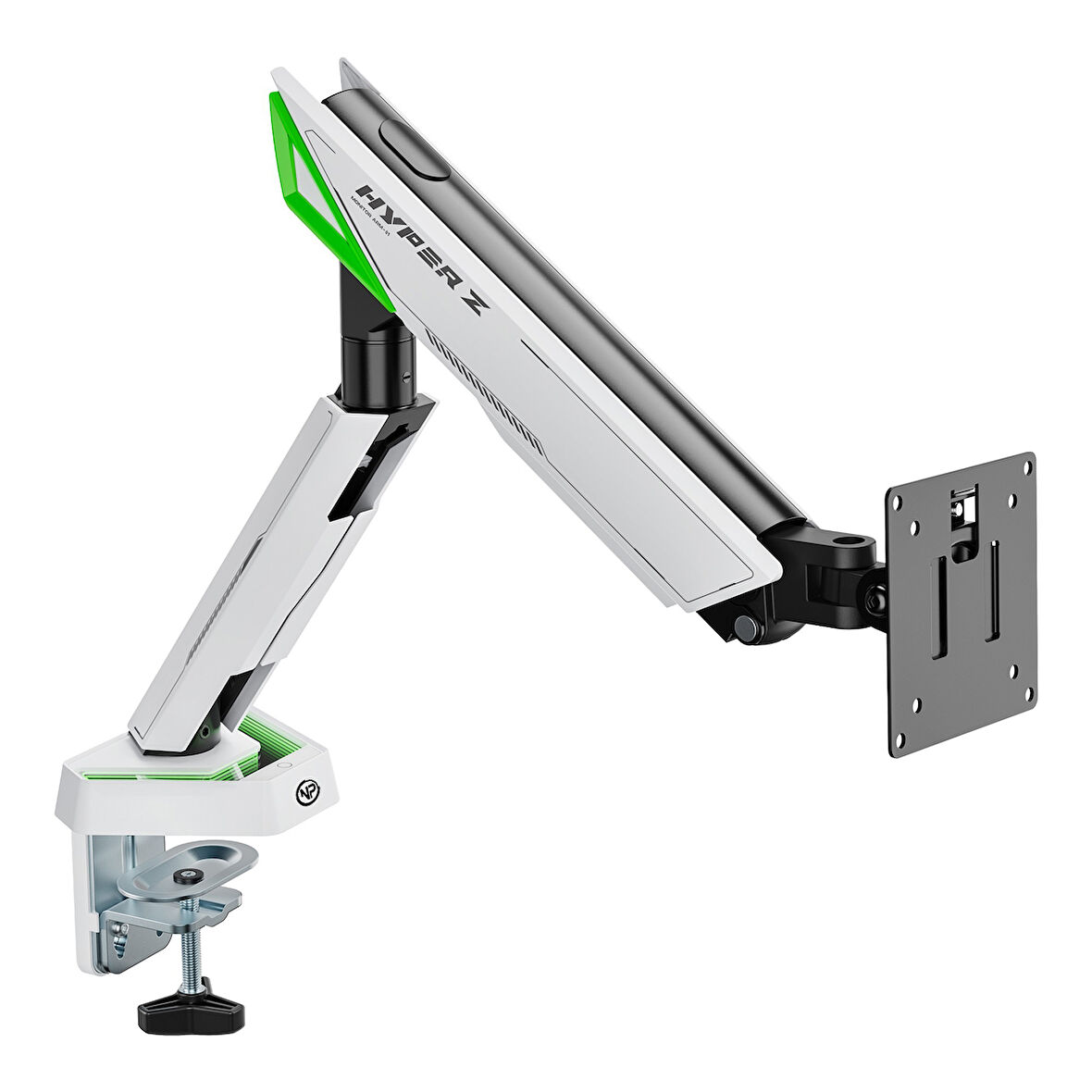 NPO STD93012LW Elysium  17"-45" Profesyonel Gaming RGB Amortisörlü VESA Tek Kol Monitör Tutucu