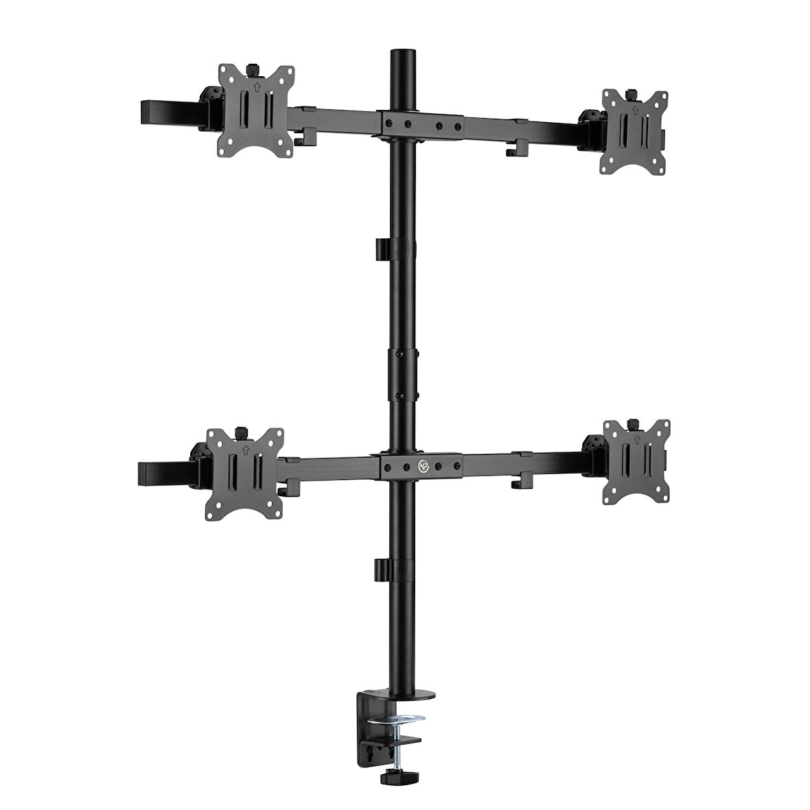 NPO STD5704B Basic 17"-32" VESA Yükseklik/Genişlik Ayarlı Kablo Yönetimli Dörtlü Monitör Tutucu