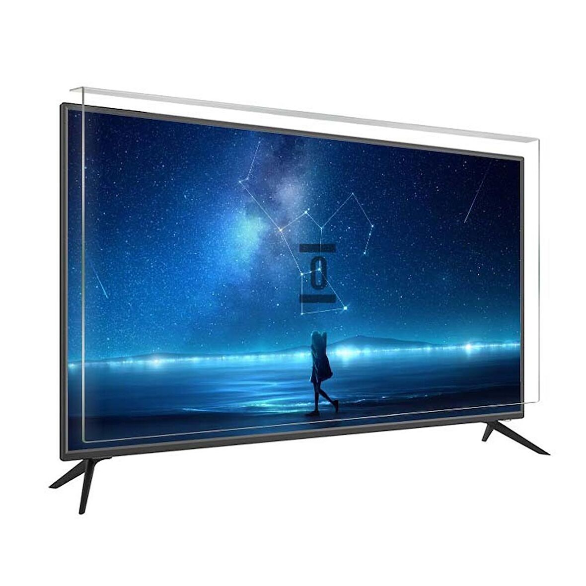 Bestomark Kristalize Panel Telefunken 43TU7540 Tv Ekran Koruyucu Düz (Flat) Ekran