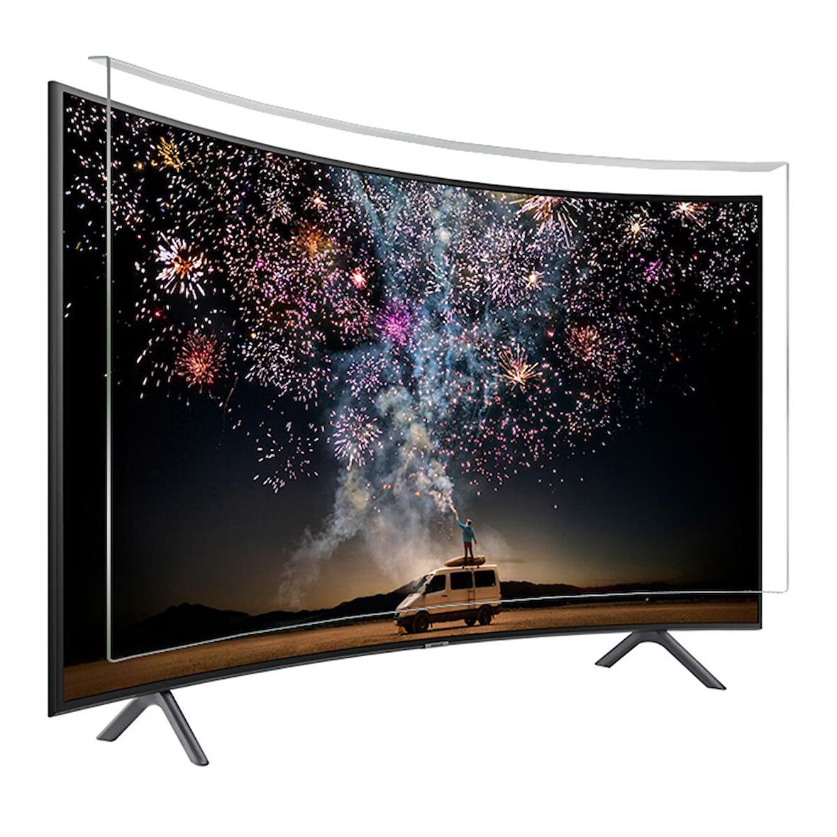 Bestomark Kristalize Panel Samsung 49MU6292 Tv Ekran Koruyucu Curved Ekran