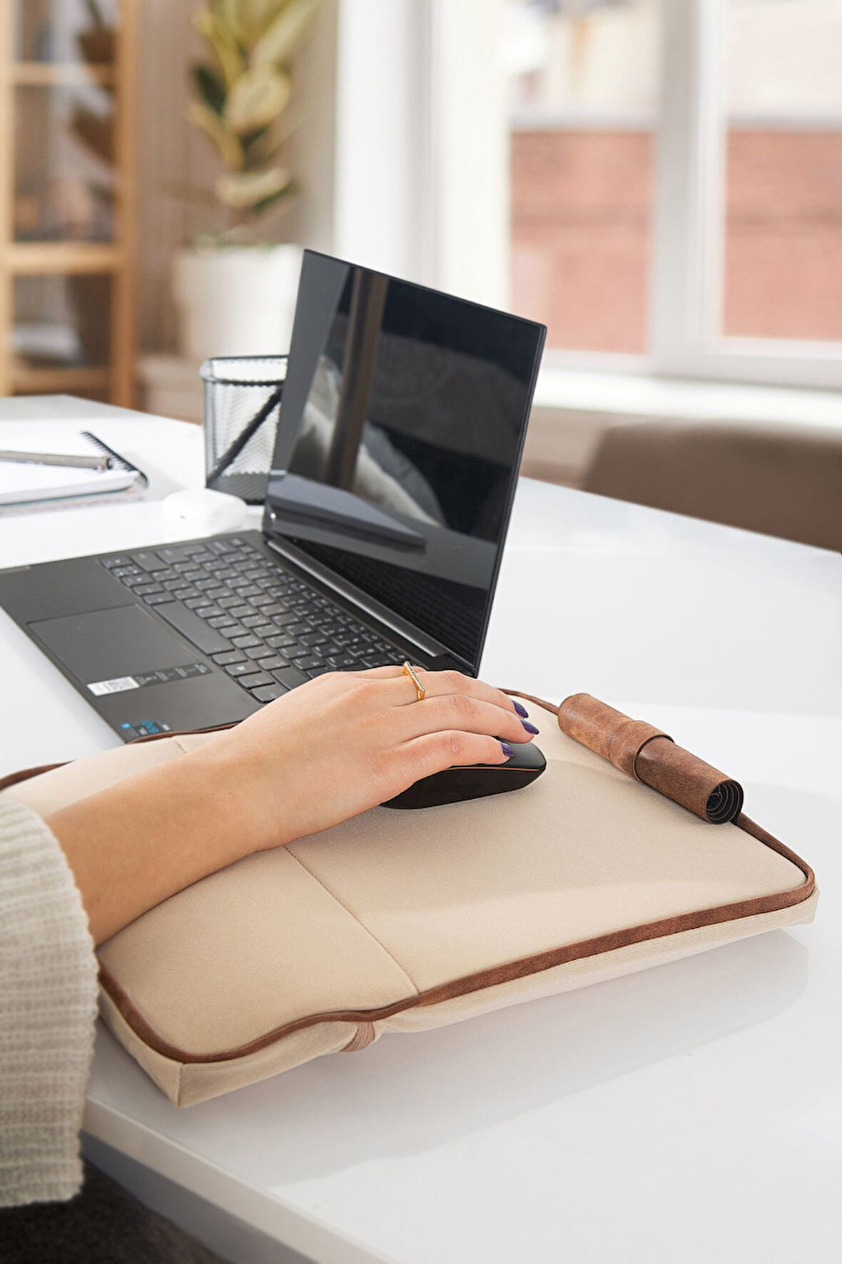 Mousepad Bilek Destekli Ped/Yastık Bej