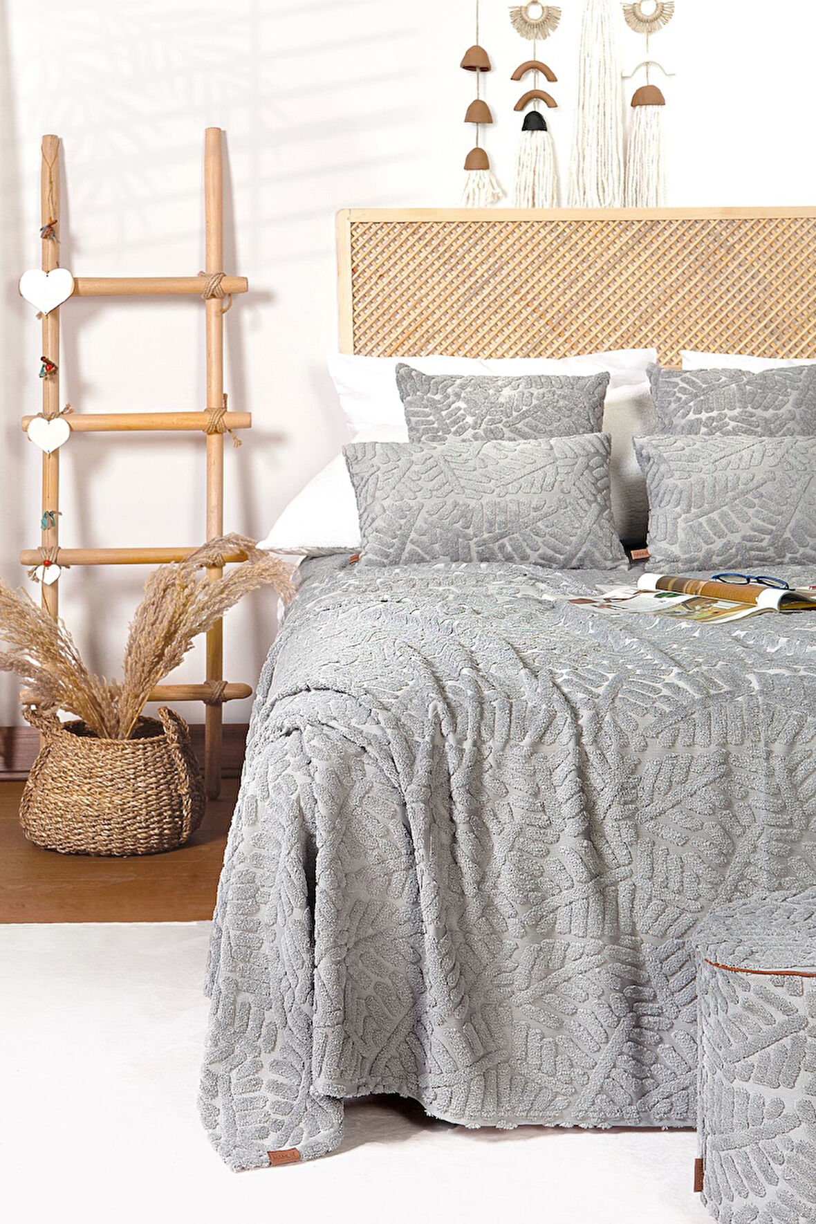 Iskandinav Yatak Örtüsü ÇK Set Forest Gri