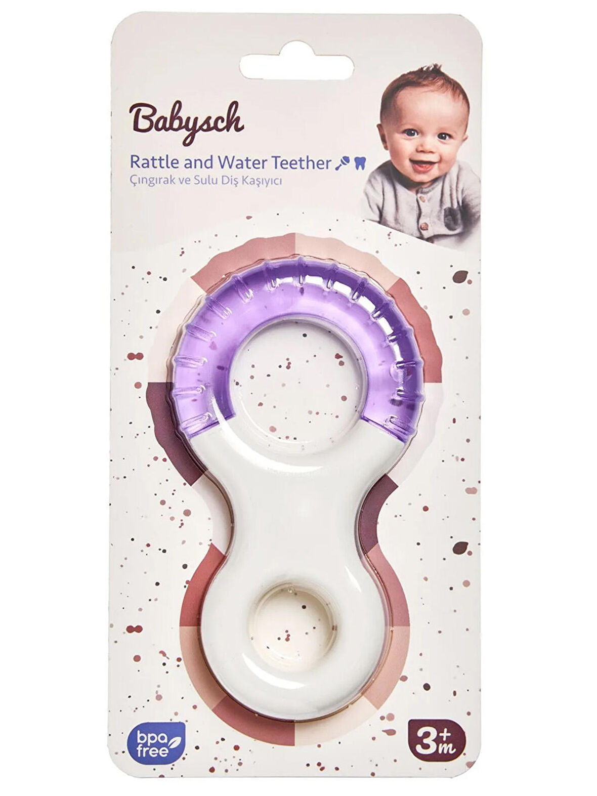 Babysch Çıngırak & Sulu Diş Kaşıyıcı Lila