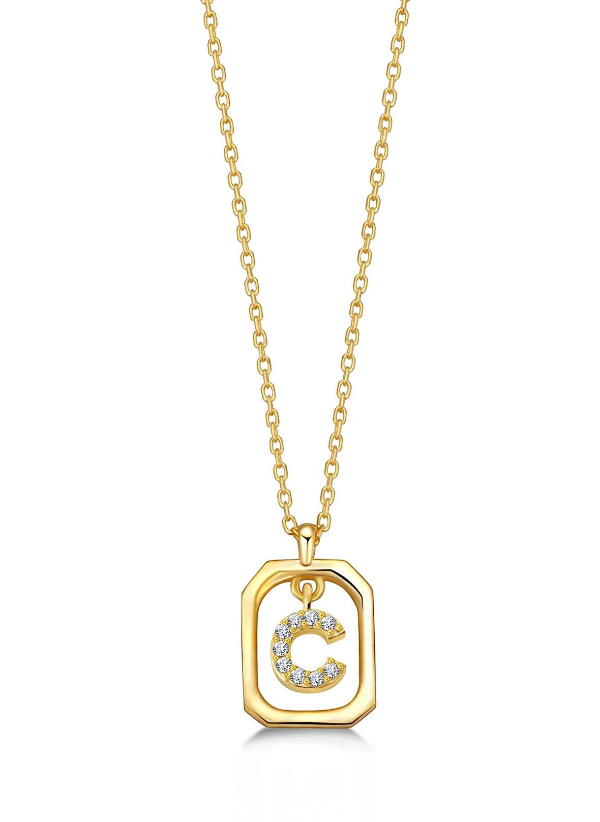 Gimora Frame Taşlı C Harfi Kolye 23NC02G