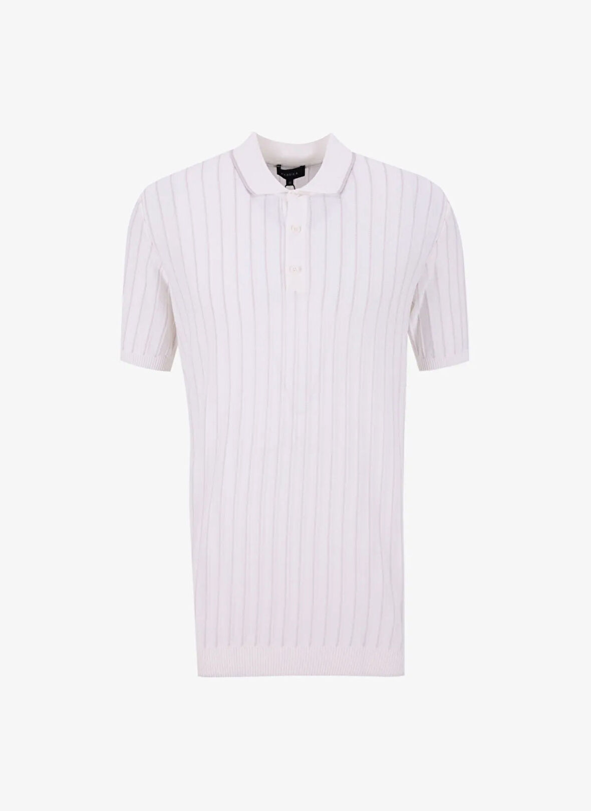 Kırık Beyaz Erkek Polo Yaka Basic Rayon Karışımlı Kazak F4SM-KZK 0713