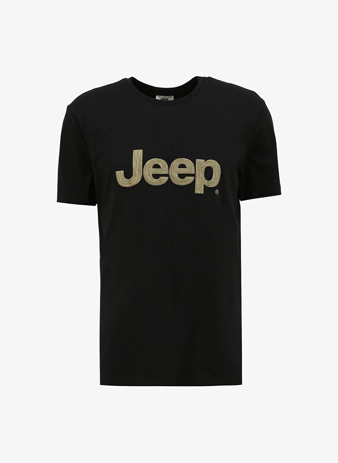 Caterpillar Bisiklet Yaka Baskılı Siyah Erkek T-Shirt C4SM-TST4511
