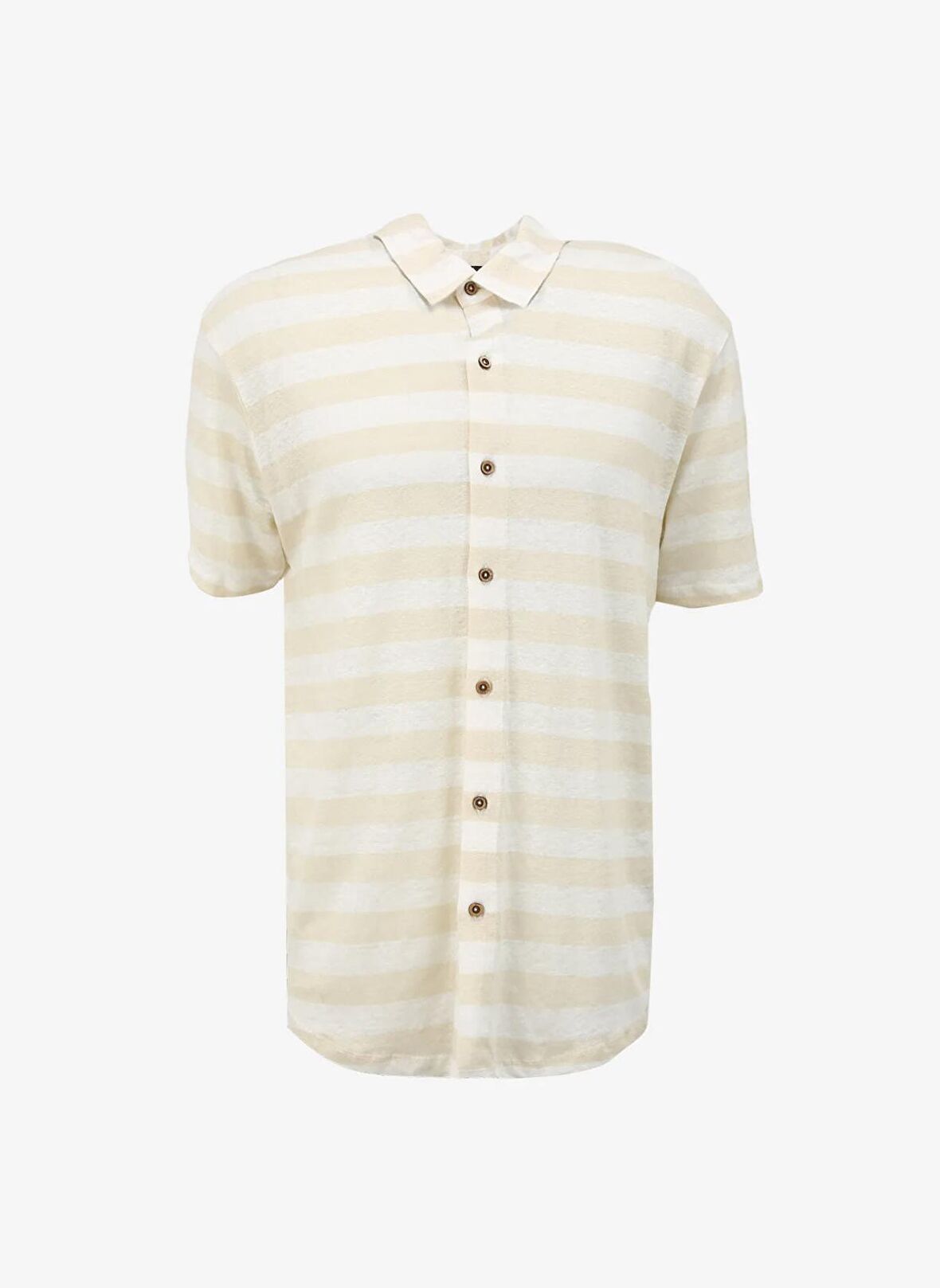 Bej Erkek Regular Fit Kısa Kollu Gömlek FC4SM-GML 0181
