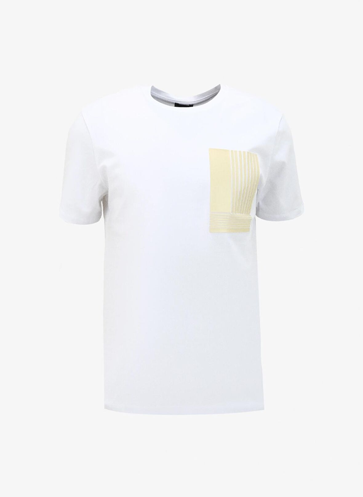 Fabrika Bisiklet Yaka Düz Beyaz Erkek T-Shirt F4SM-TST 0134