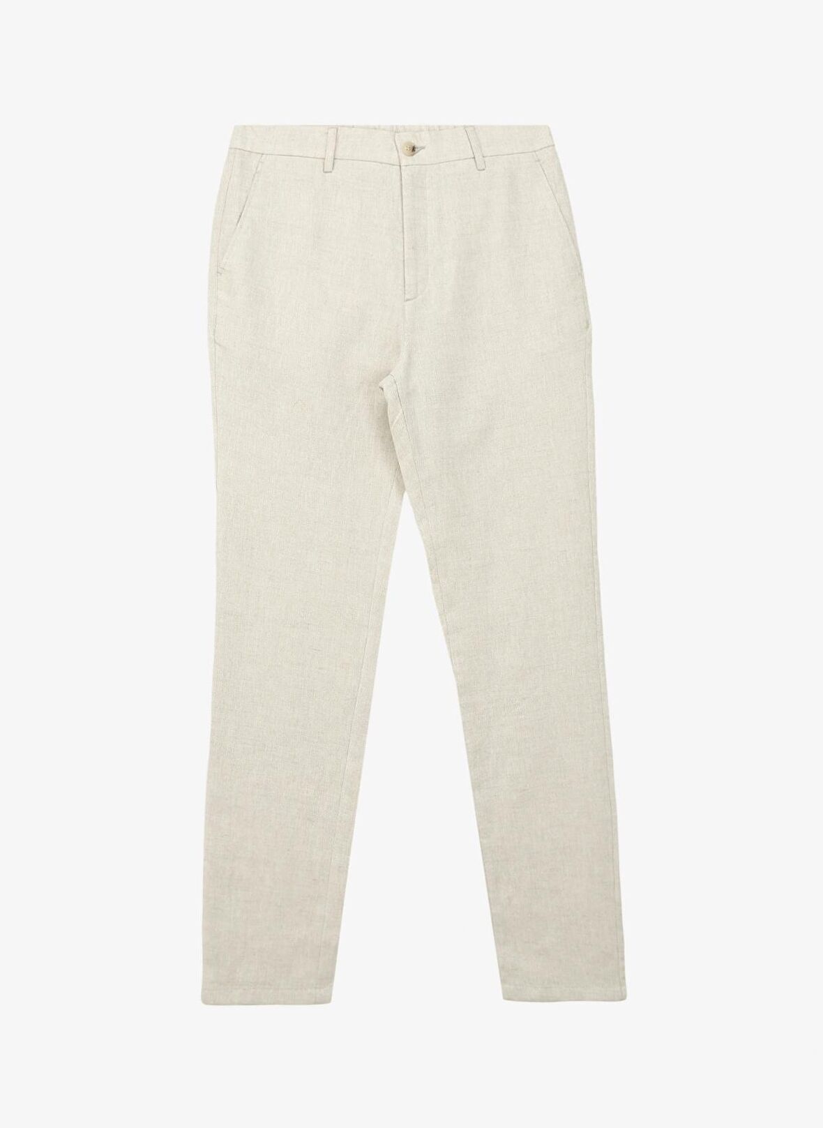 Fabrika Lastikli Bel Normal Paça Bej Erkek Chino Pantolon F4SM-PNT 0441