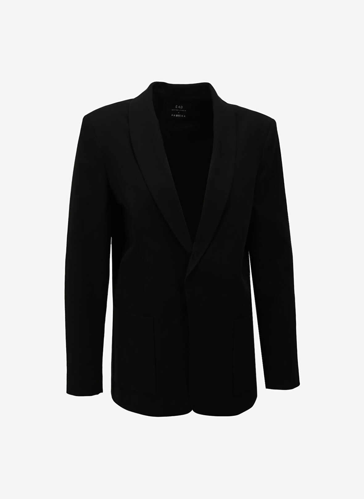 Siyah Kadın Şal Yaka Bol Kesim Ceket F3WL-CKT W12