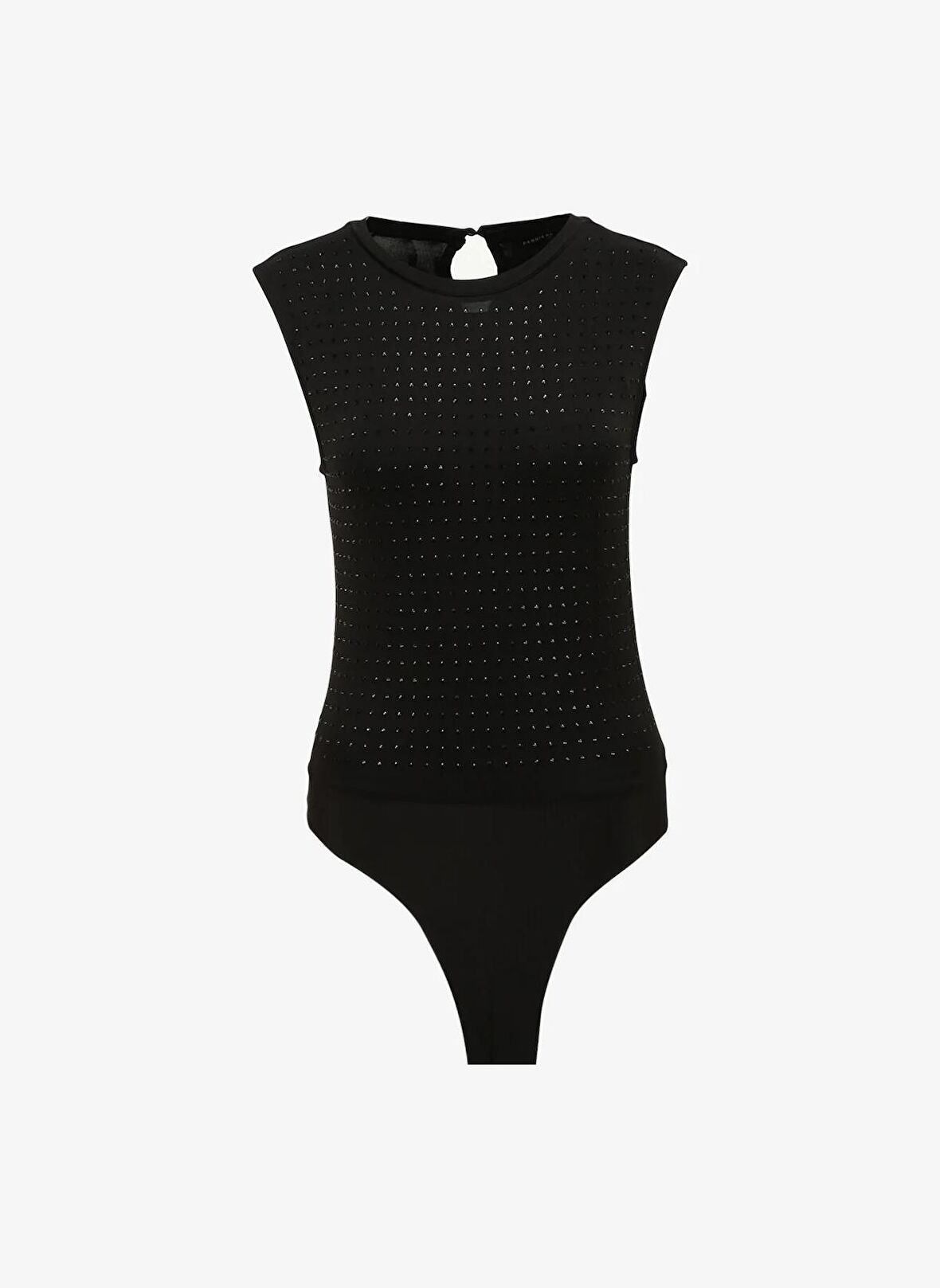 Fabrika Bisiklet Yaka Baskılı Siyah Kadın Body F4SL-TST0645