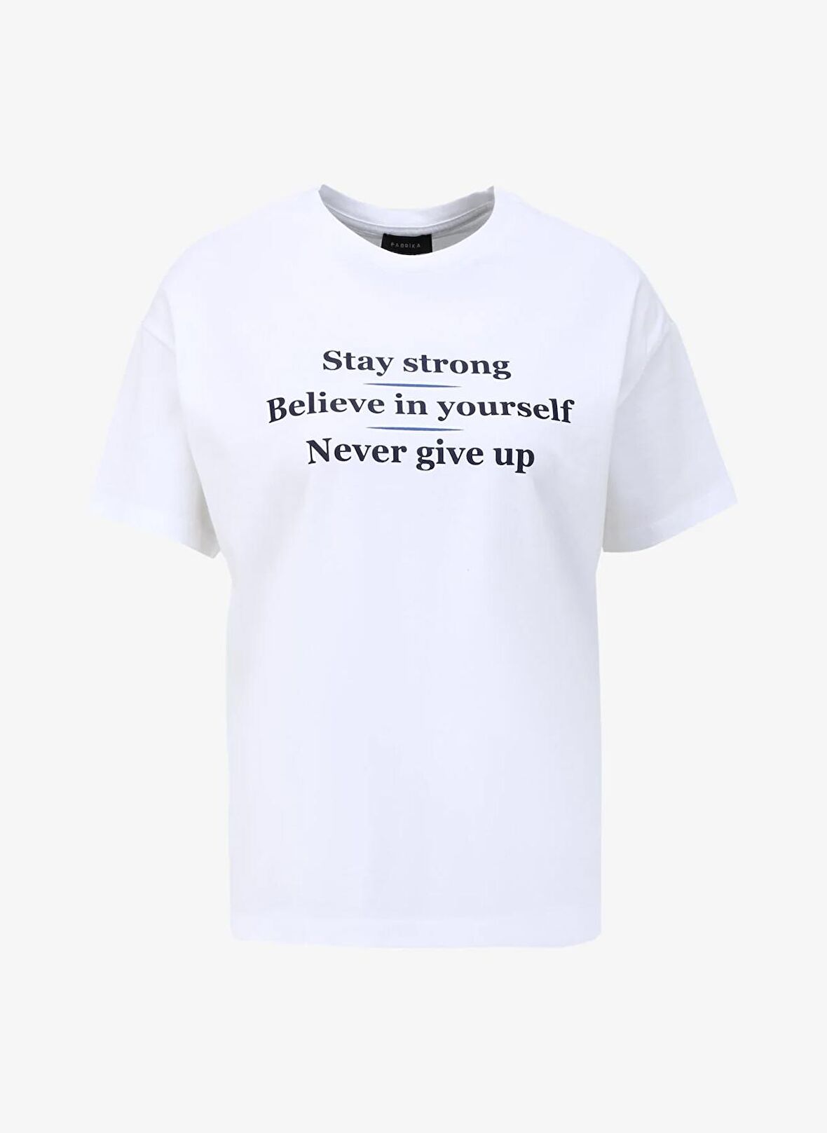 Fabrika Beyaz Kadın Bisiklet Yaka Basic T-Shirt F4SL-TST0752
