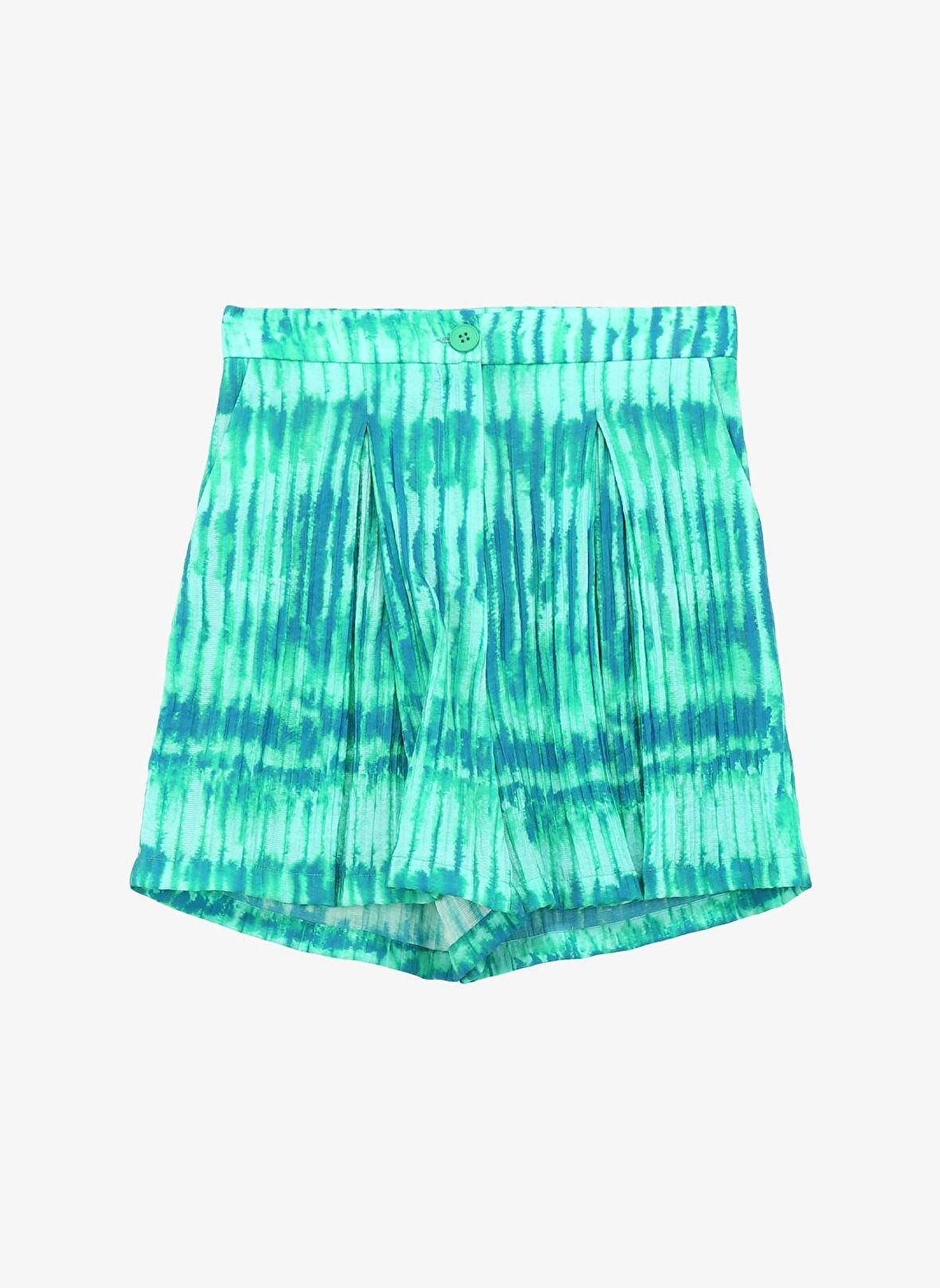 Fabrika Yüksek Bel Basic Yeşil - Çok Renkli Kadın Şort F4SL-SHT0837