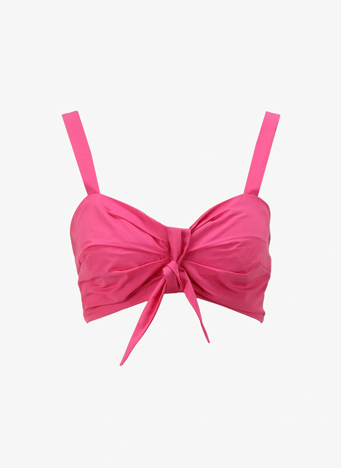 Fabrika Fuşya Kadın Kalp Yaka Crop Bluz F4SL-BLZ0803