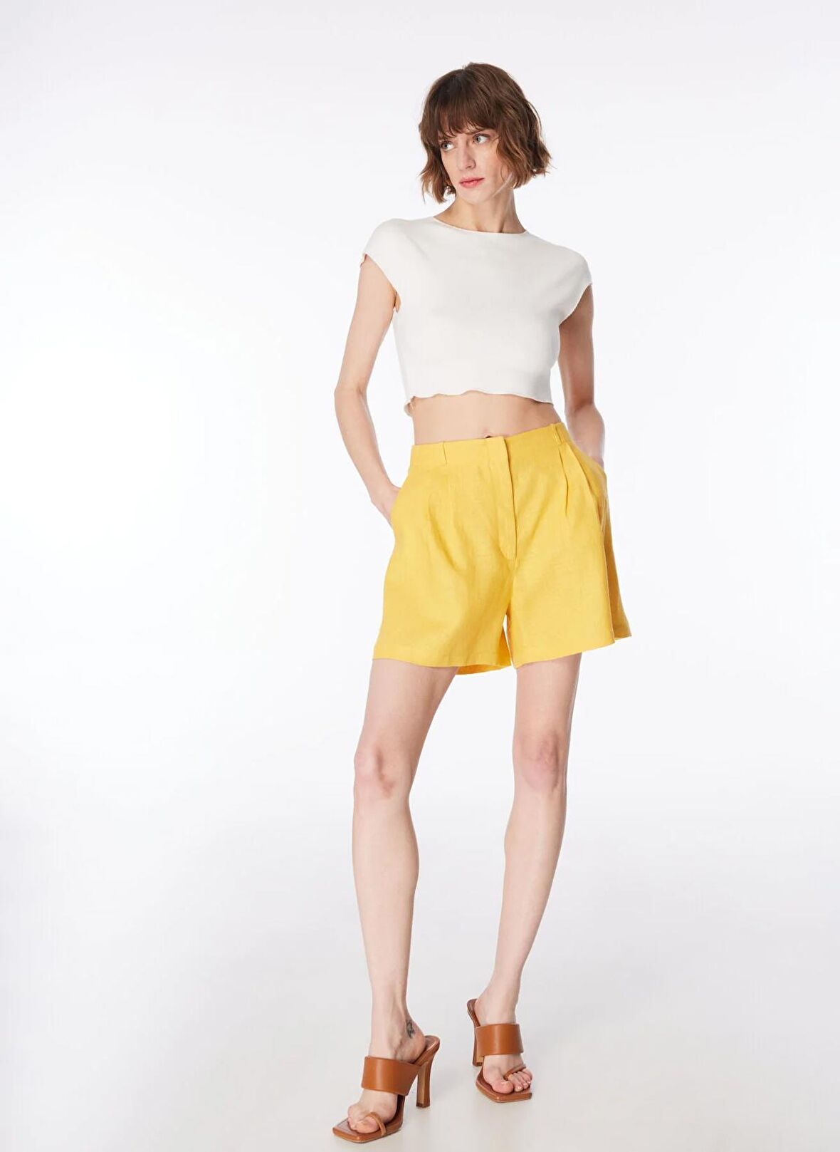 Normal Bel Basic Safran Kadın Şort FC4SL-SHT0057