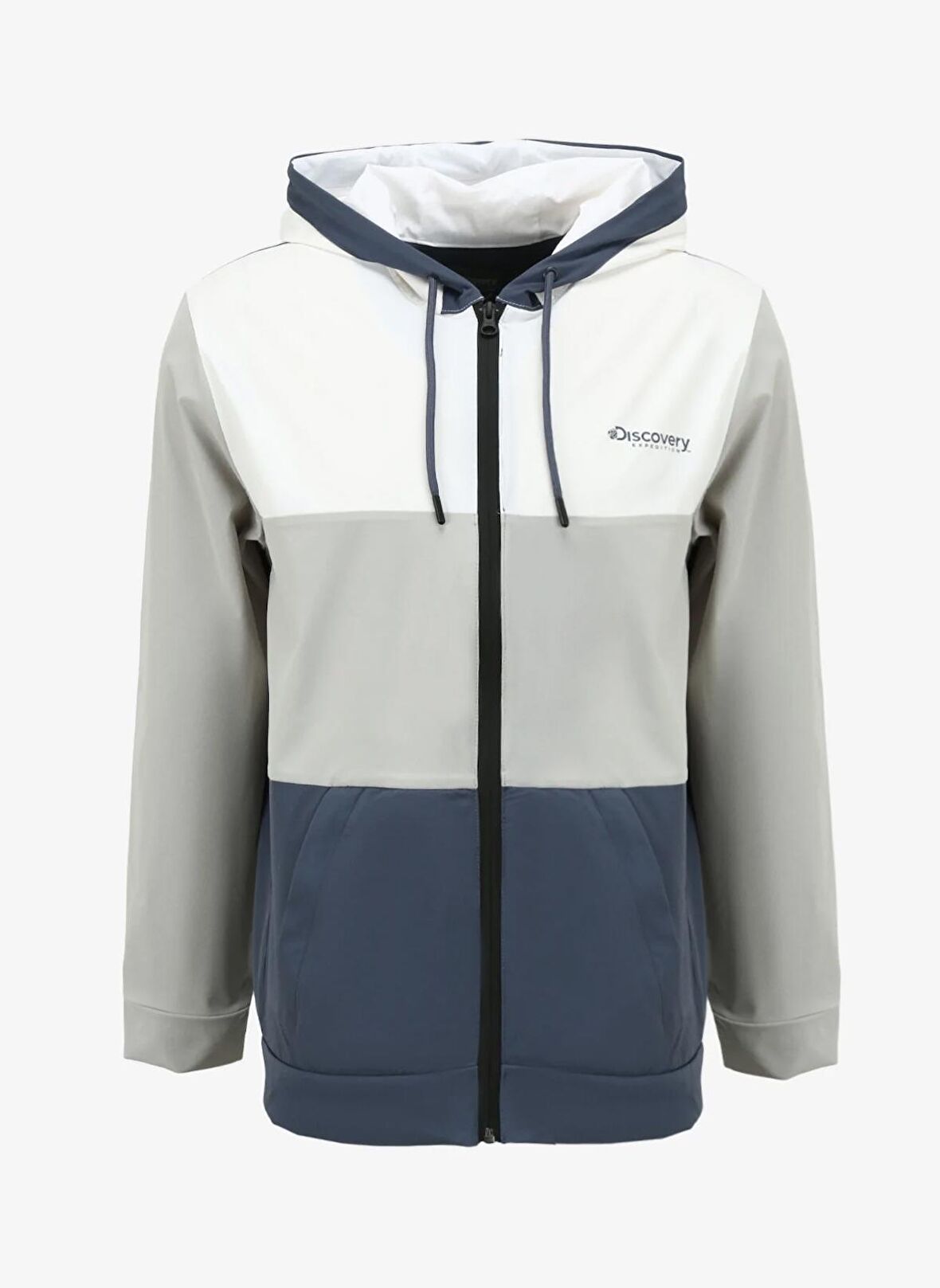 Antrasit Erkek Kapüşonlu Relaxed Blok Sweatmont D4SM-SWT3284