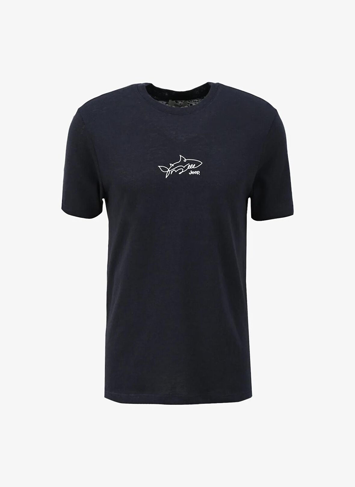 Jeep Lacivert Erkek Bisiklet Yaka Loose Fit Baskılı T-Shirt C4SM-TST4646