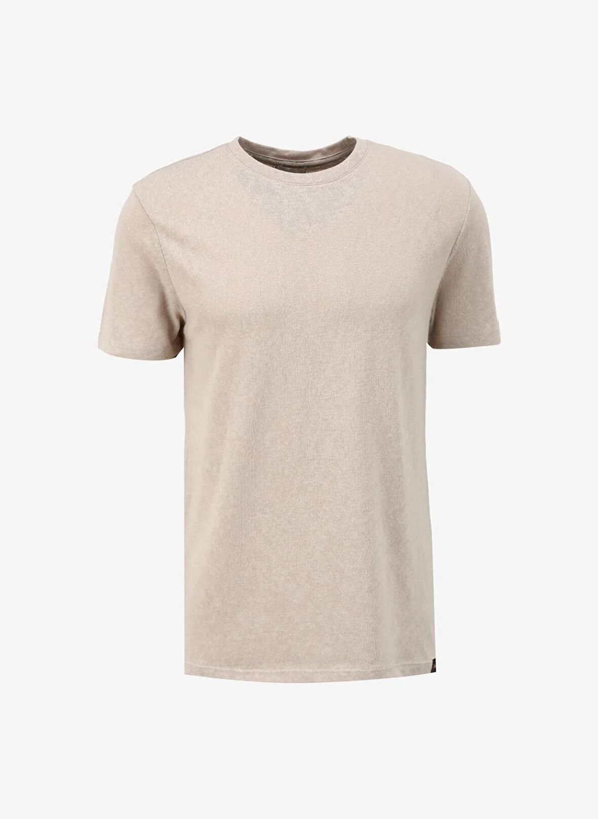 Jeep Bej Erkek Bisiklet Yaka Relaxed Baskılı T-Shirt C4SM-TST4600