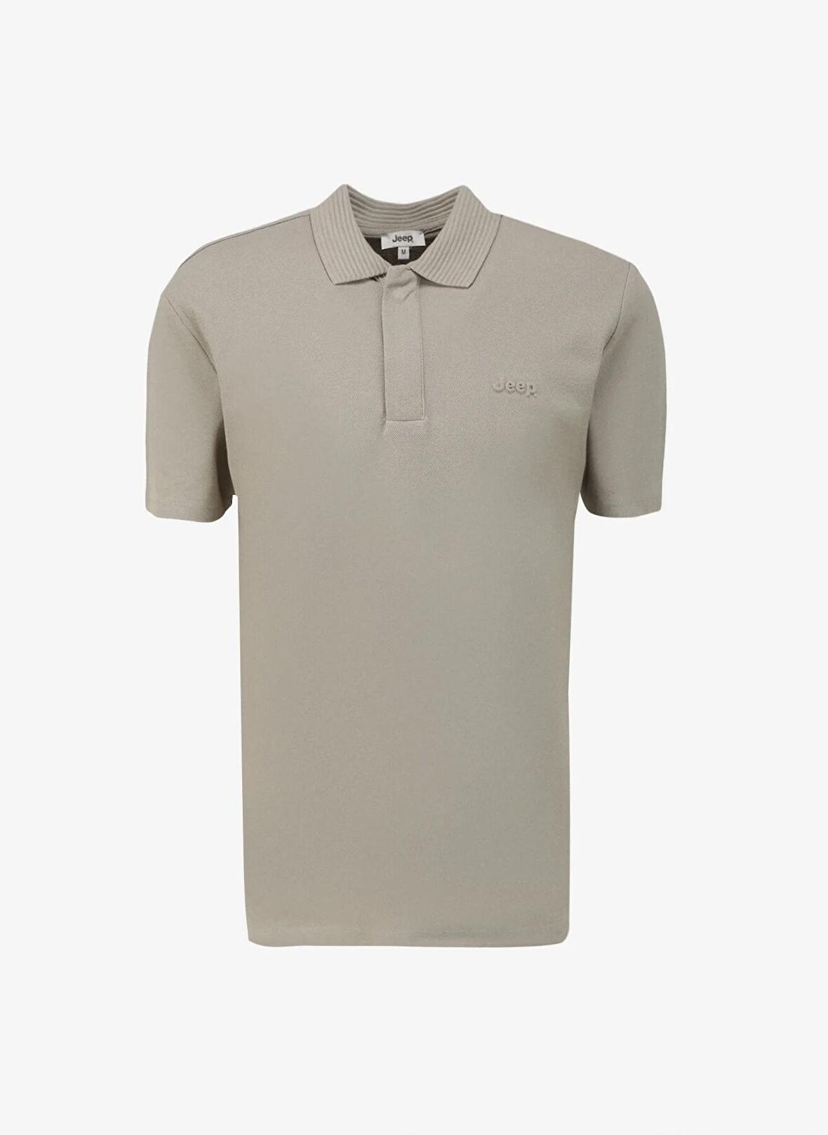 Jeep Taş Erkek Polo Yaka Relaxed Nakışlı Polo T-Shirt C4SM-TST4528