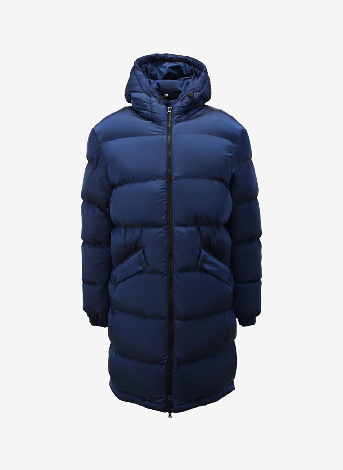 Newbrand Yapay Zeka Lacivert Erkek Kapüşonlu Kaban F3WM-KBNF04