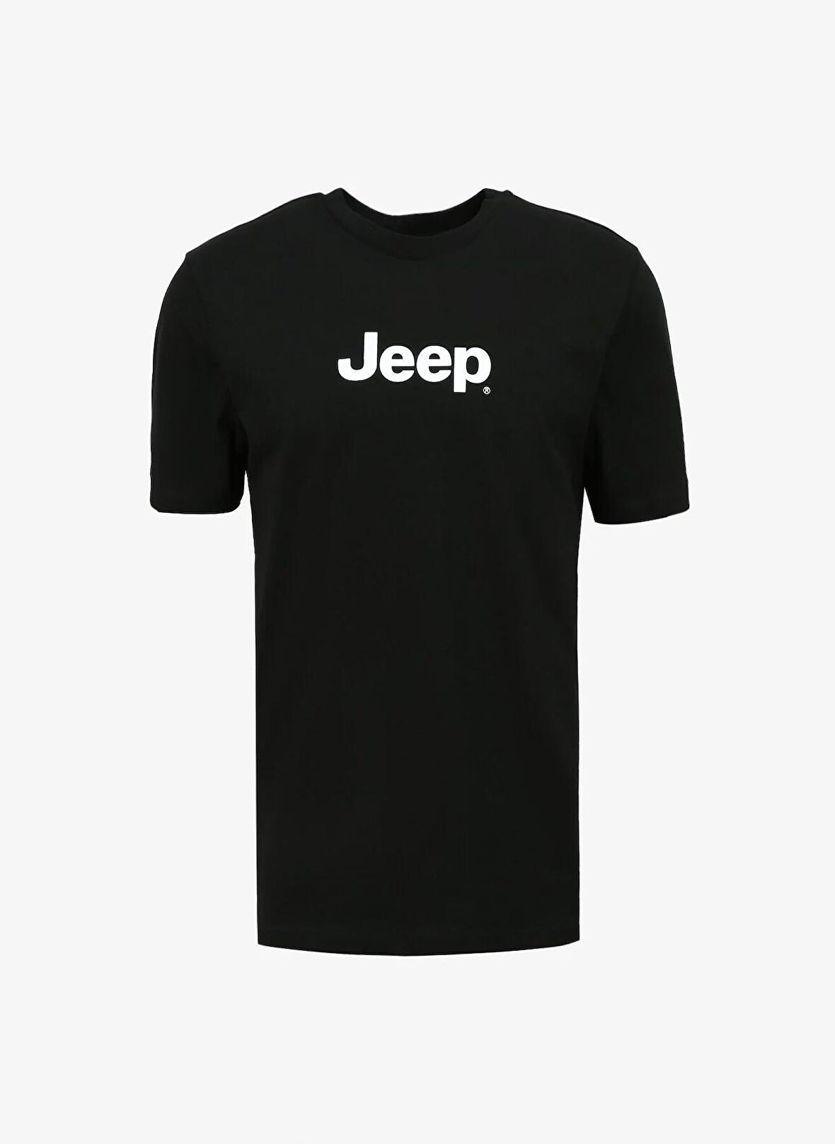 Jeep Siyah Erkek Bisiklet Yaka Basic Baskılı T-Shirt J4SM-TST7246