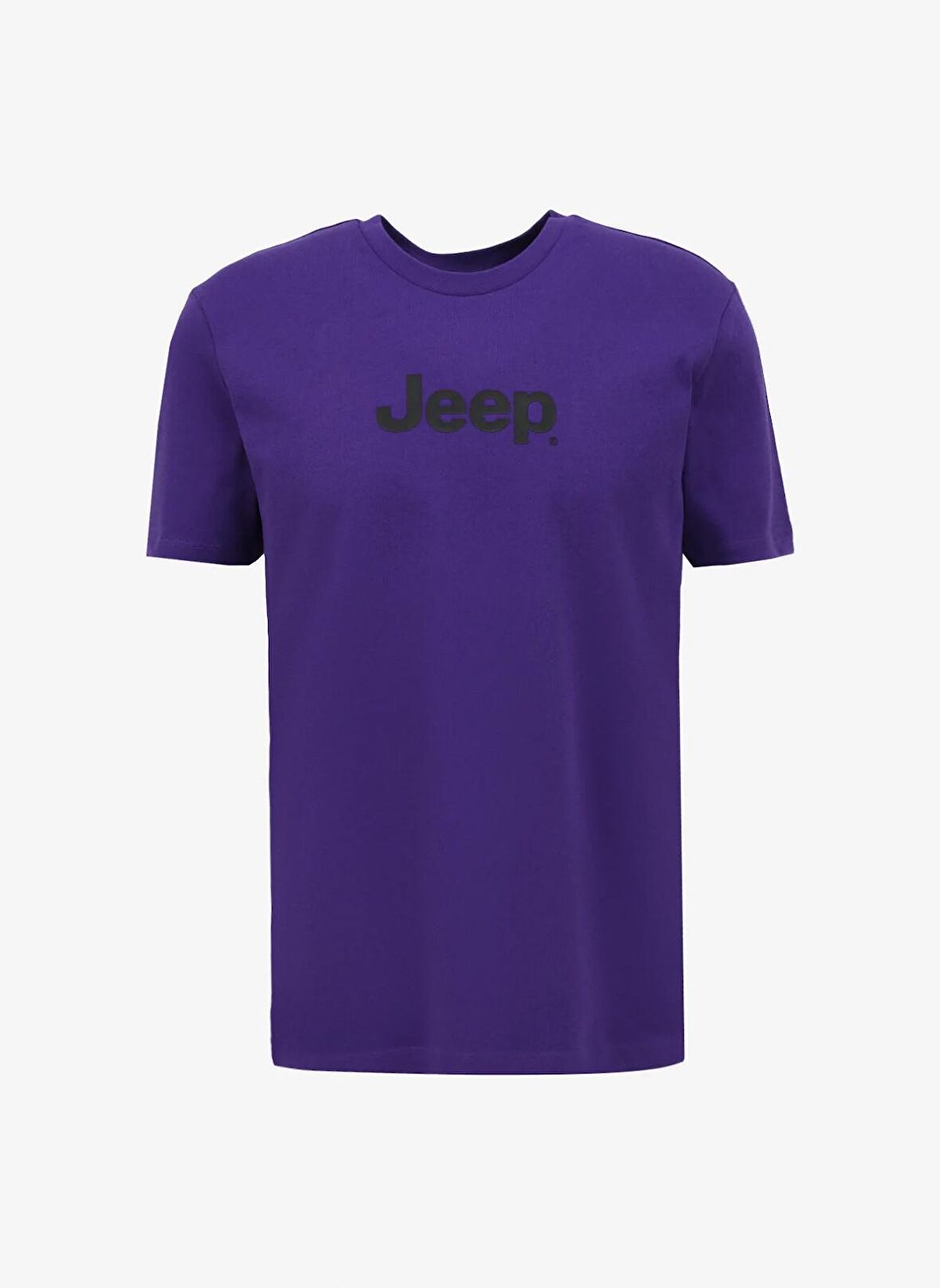 Jeep Bisiklet Yaka Baskılı Mor Erkek T-Shirt J4SM-TST7246