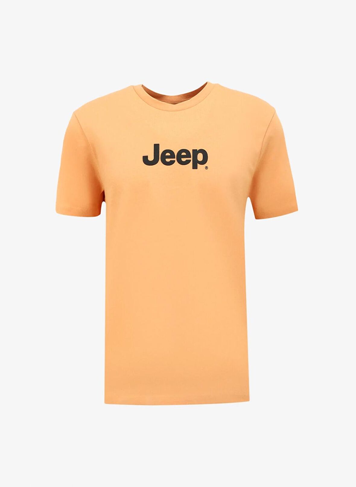 Jeep Açık Turuncu Erkek Bisiklet Yaka Basic Baskılı T-Shirt J4SM-TST7246