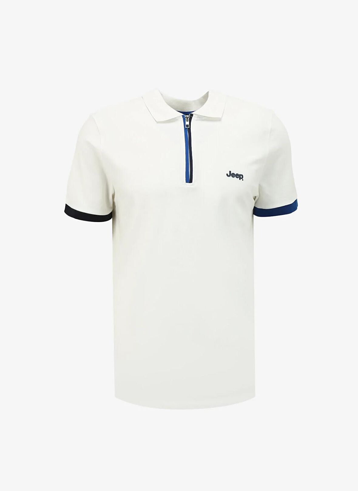 Jeep Beyaz Erkek Polo Yaka Relaxed Polo T-Shirt J4SM-TST7233