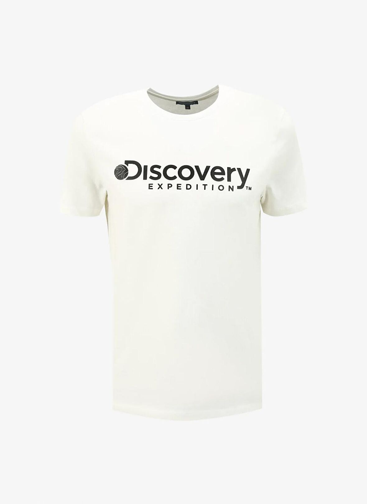 Discovery Expedition Beyaz Erkek Bisiklet Yaka T-Shirt D4SM-TST3290