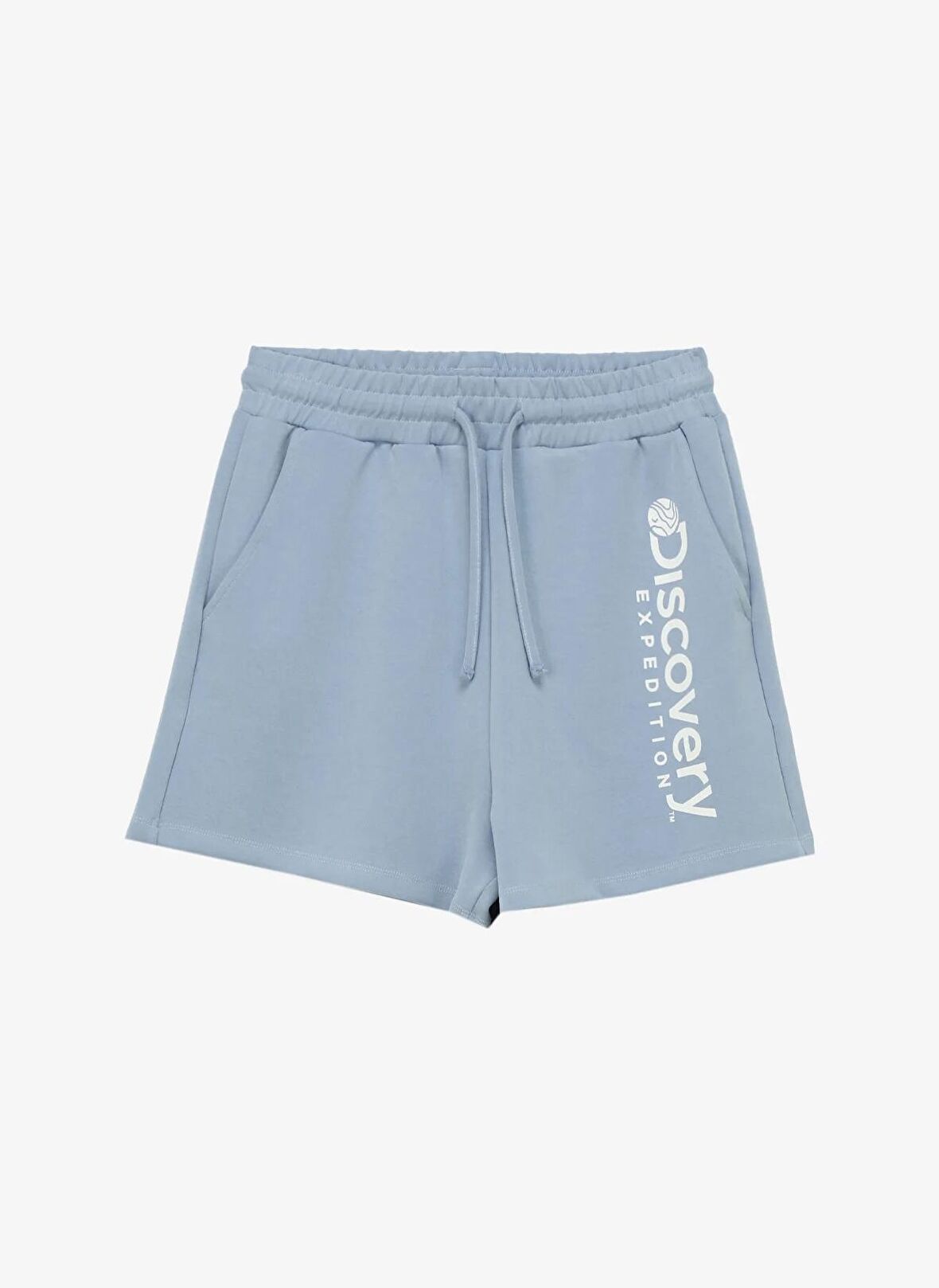 Discovery Expedition Mavi Baskılı Sweat Şort D4SL-SHT3023