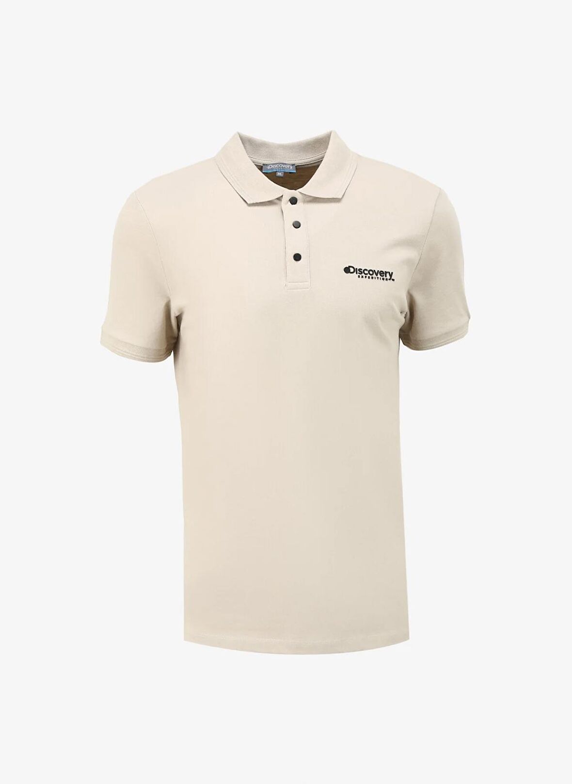 Discovery Expedition Bej Erkek Polo Yaka Basic Polo T-Shirt D4SM-TST3283