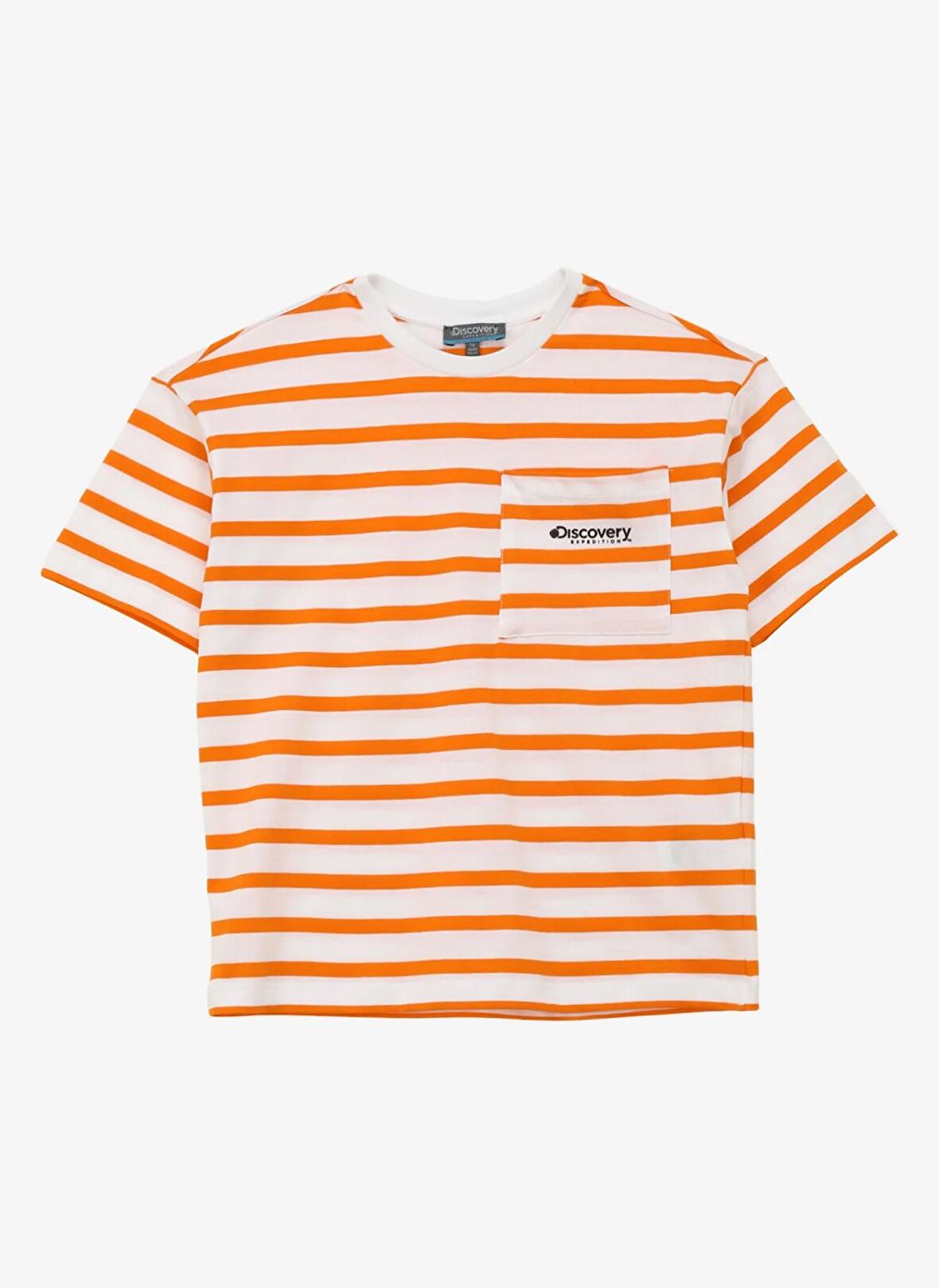 Çizgili Turuncu Erkek T-Shirt D4SB-TST3037