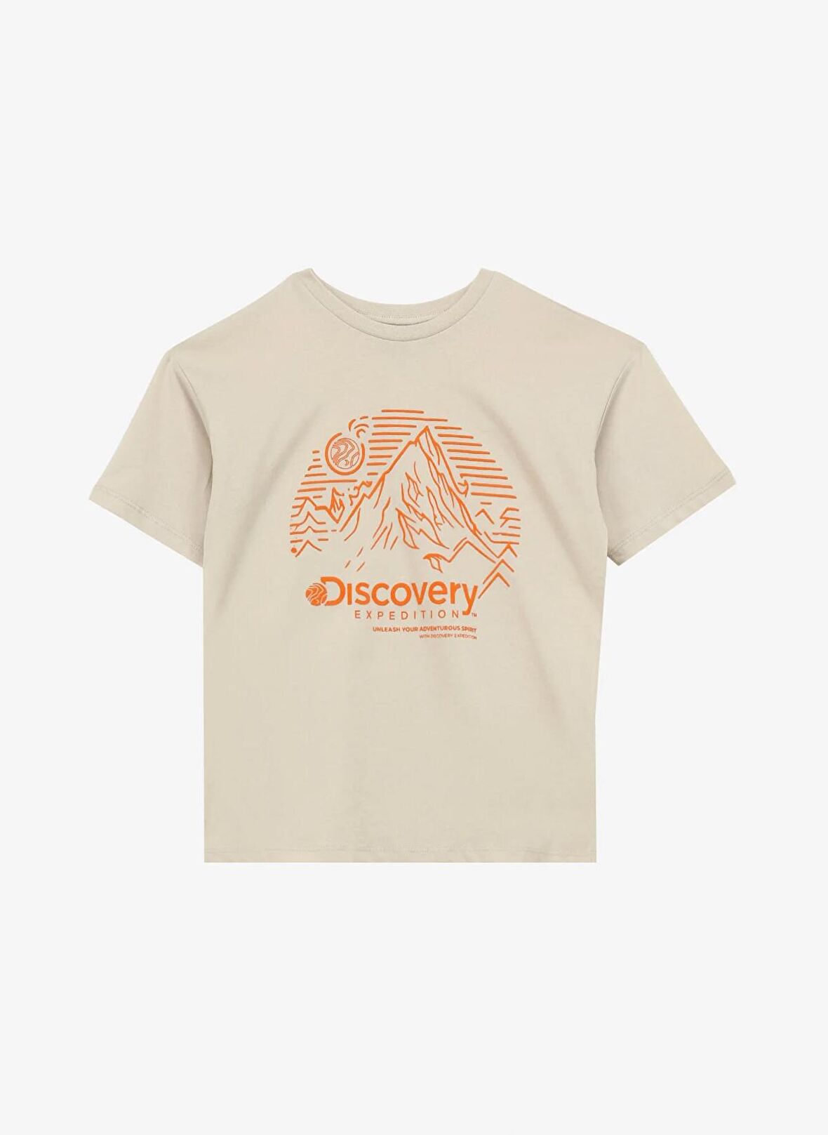 Baskılı Bej Erkek T-Shirt D4SB-TST3043
