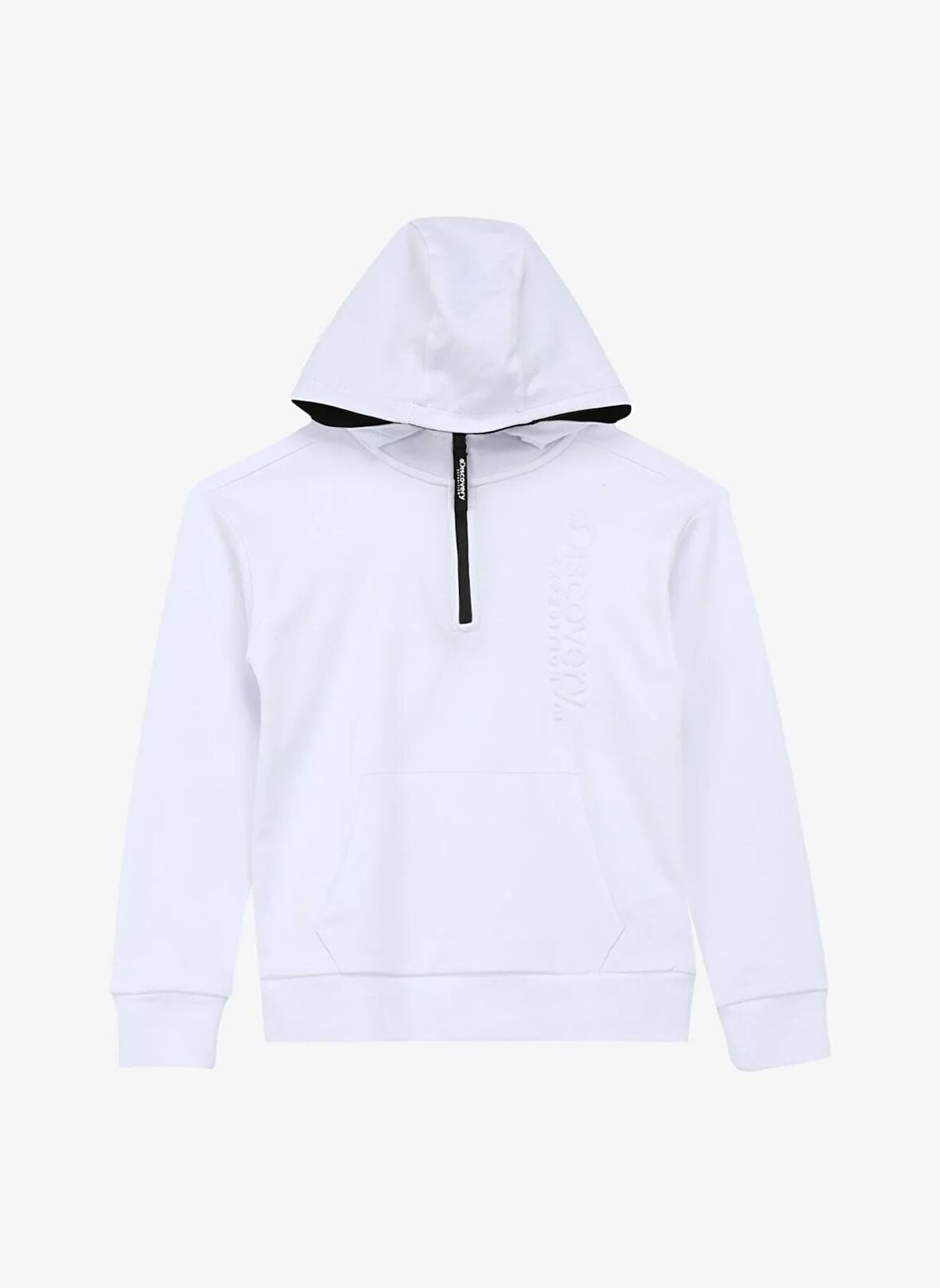 Beyaz Erkek Çocuk Kapüşonlu Relaxed Baskılı Sweatshirt D4SB-SWT3031
