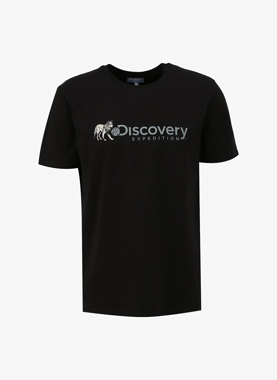 Discovery Expedition Siyah Erkek Bisiklet Yaka Basic Baskılı T-Shirt D4SM-TST3308