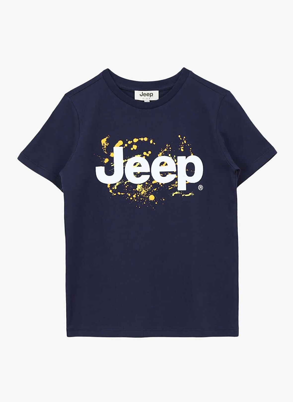 Jeep Lacivert Erkek Çocuk Bisiklet Yaka Relaxed Baskılı T-Shirt C4SB-TST4099