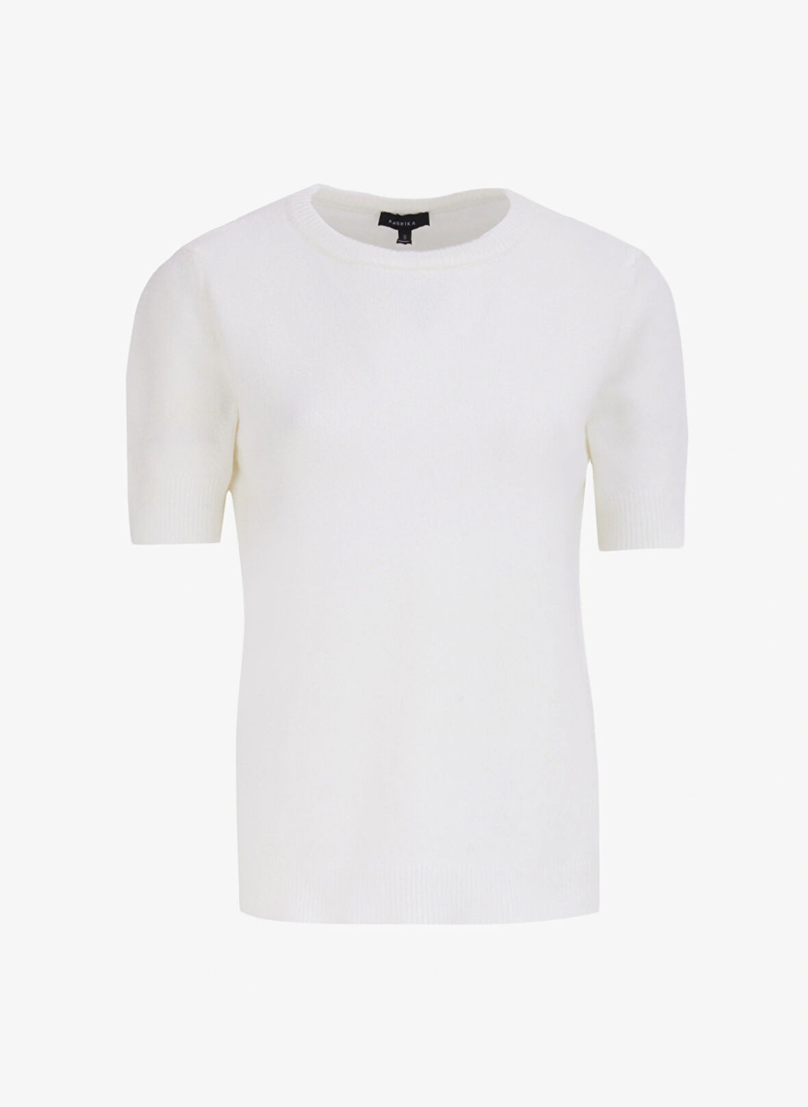 Ekru Kadın Bisiklet Yaka Basic Fit Kazak F4WL-KZK0672