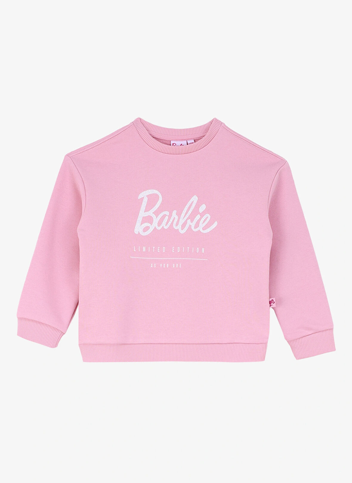 Barbie Baskılı Kadın Pembe Sweatshırt BRB4WG-SWT6024