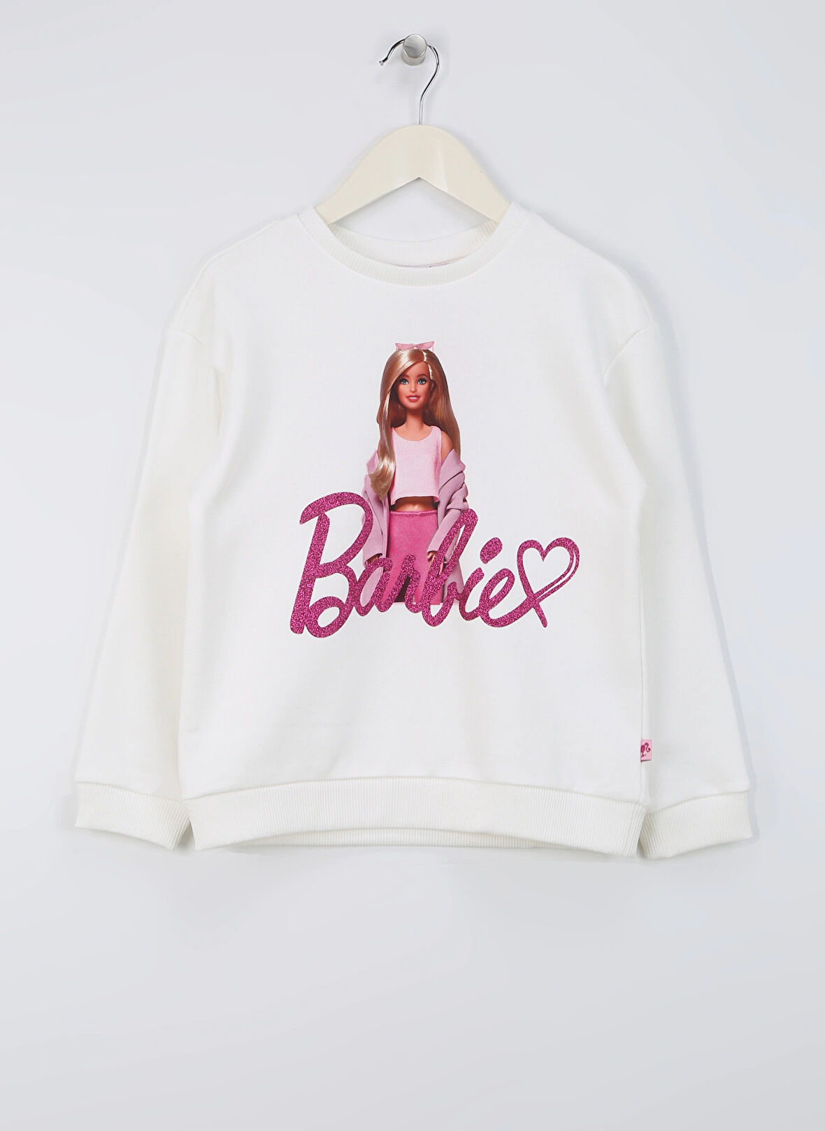 Barbie Baskılı Kadın Ekru Sweatshırt BRB4WG-SWT6017