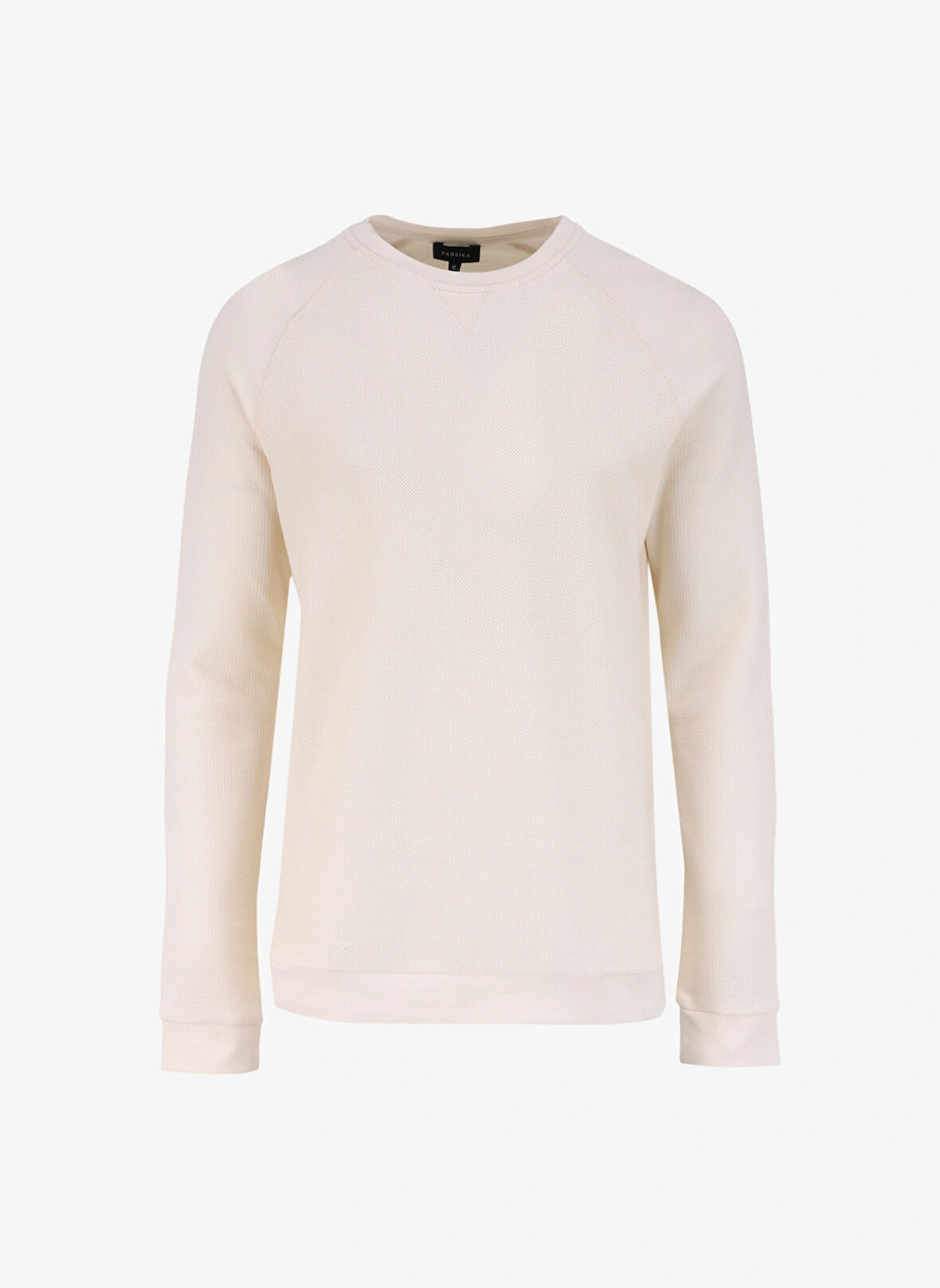 Fabrika Bisiklet Yaka Düz Ekru Erkek Sweatshırt F4WM-SWT 2107