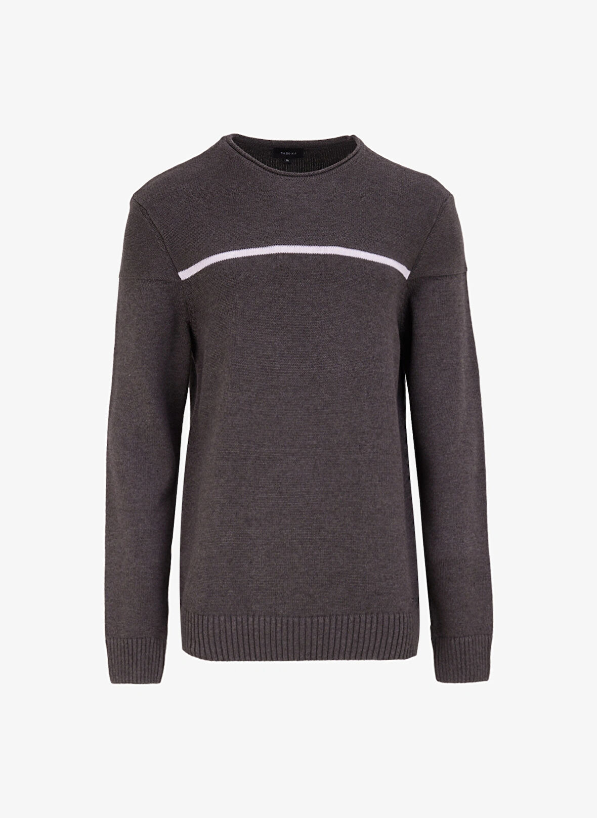 Fabrika Bisiklet Yaka Basic Düz Antrasit Erkek Kazak F4WM-KZK 2743