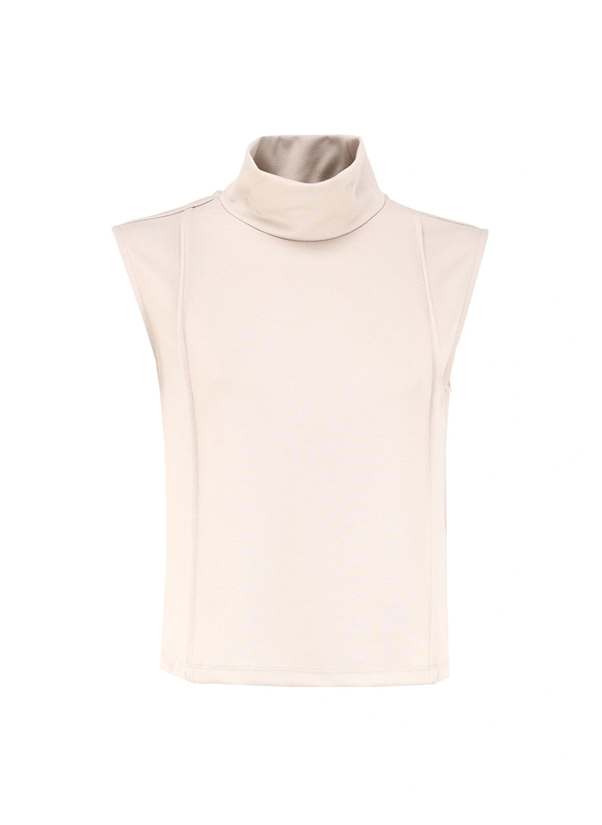 Fabrika Dik Yaka Düz Açık Bej Kadın Bluz F4WL-BLZ0454