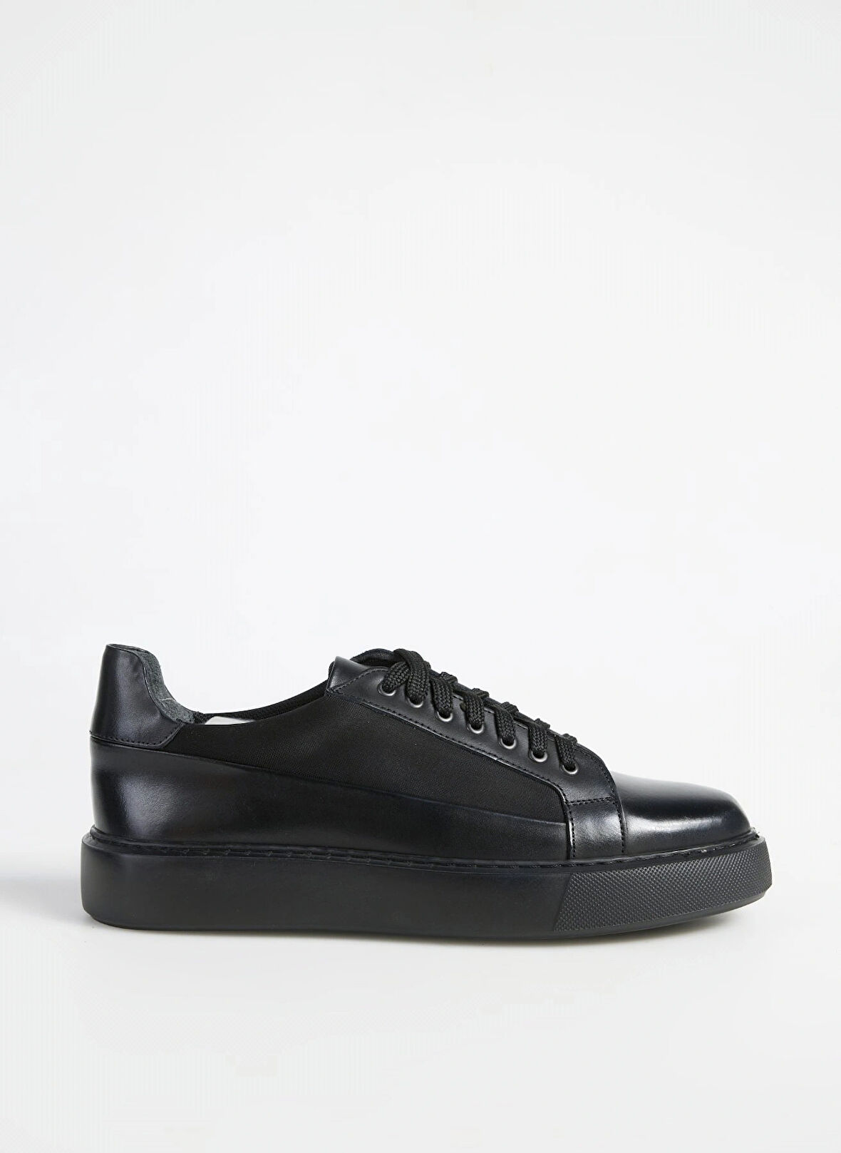 Fabrika Siyah Erkek Deri Sneaker SEKA-DARREN