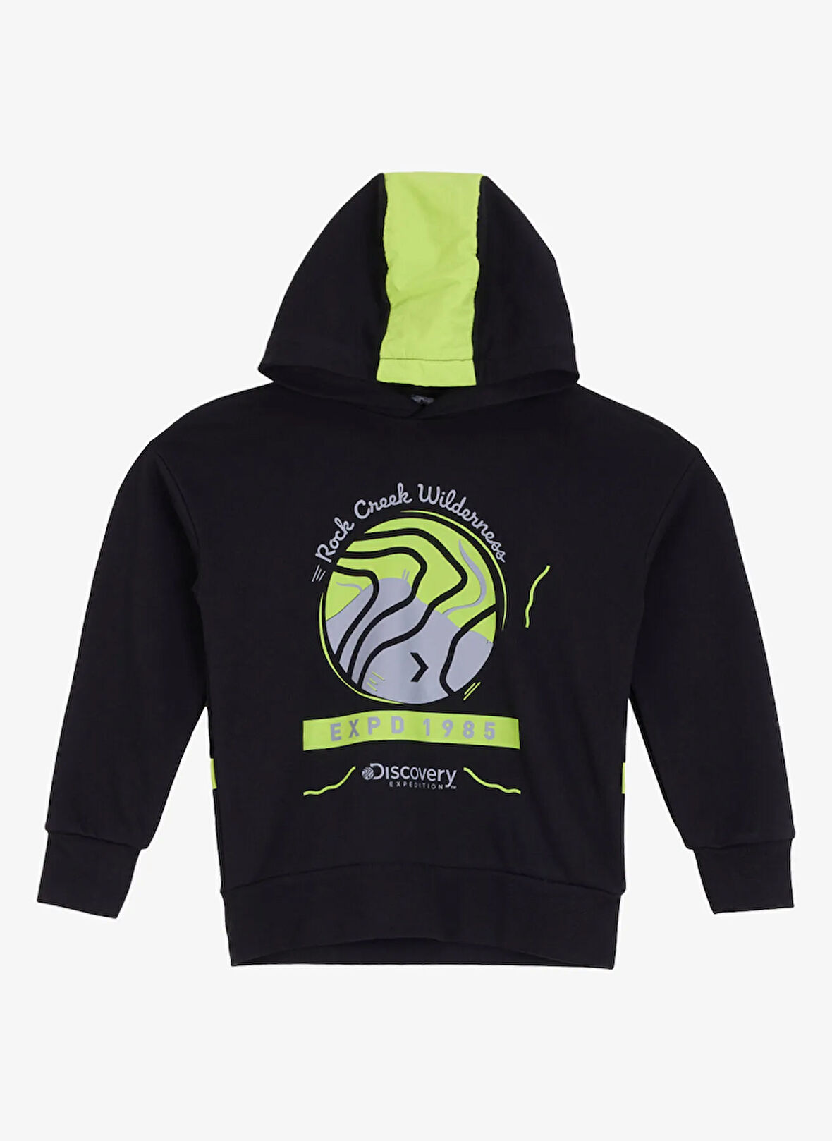 Discovery Expedition Baskılı Erkek Çocuk Siyah Sweatshırt D4WB-SWT3018