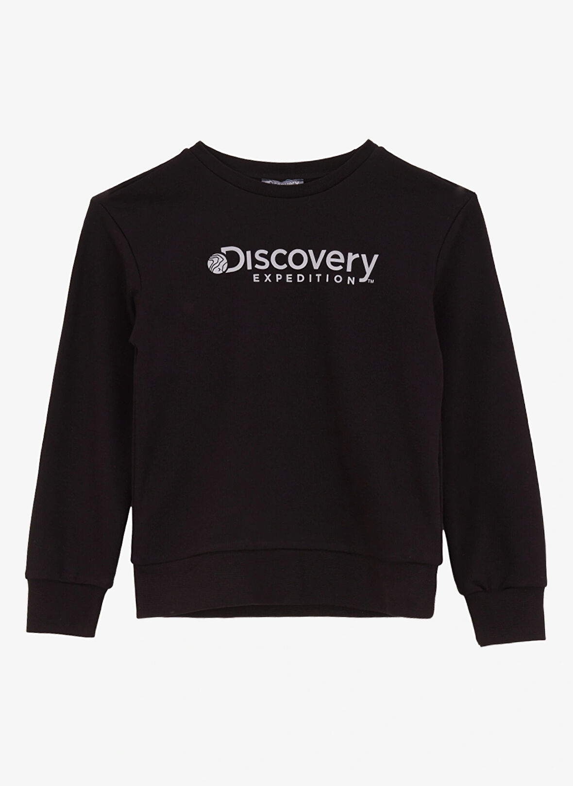 Discovery Expedition Baskılı Erkek Siyah Sweatshırt D4WB-SWT3161