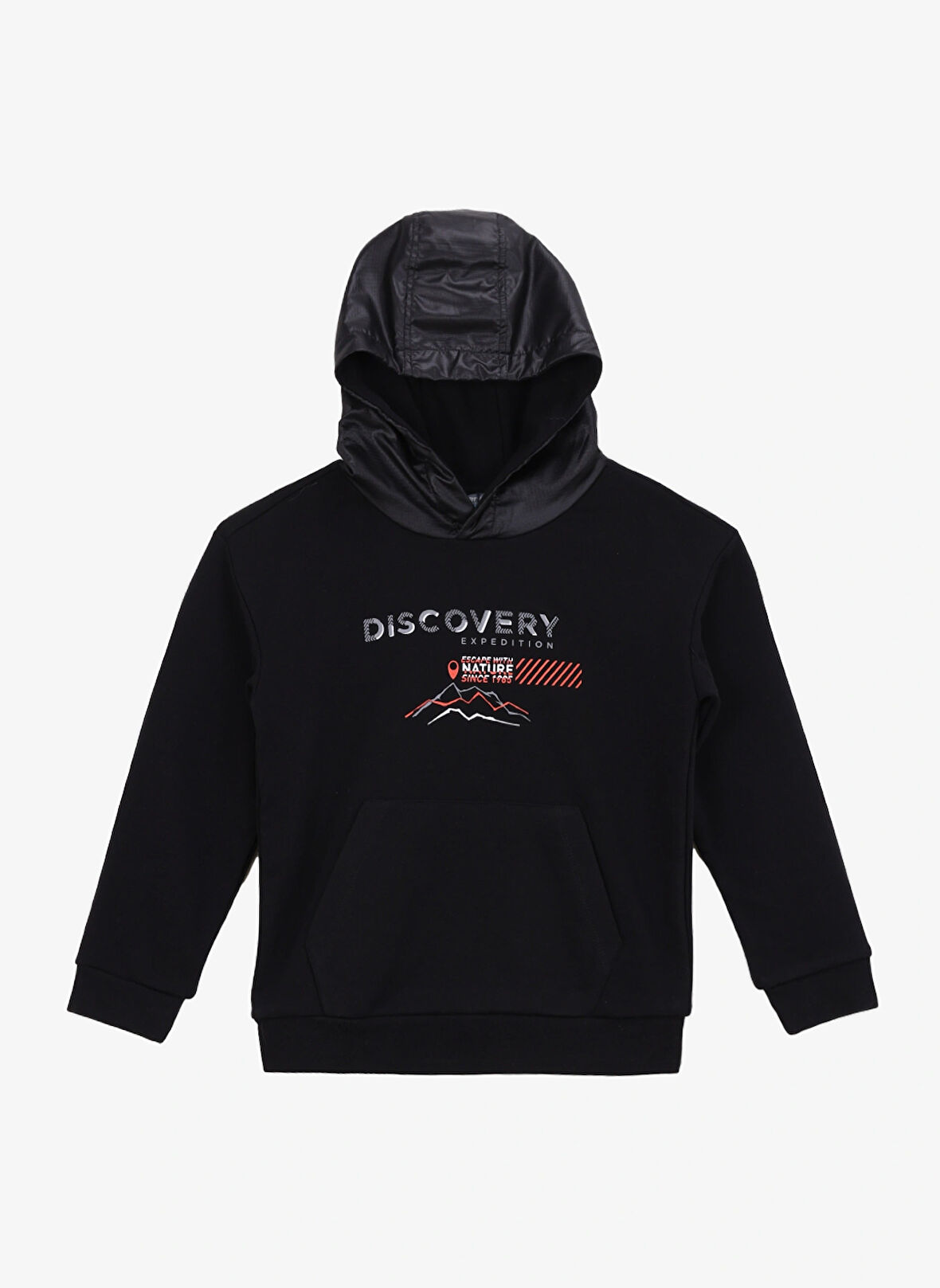 Discovery Expedition Baskılı Erkek Genç  Siyah Sweatshırt D4WB-SWT3135