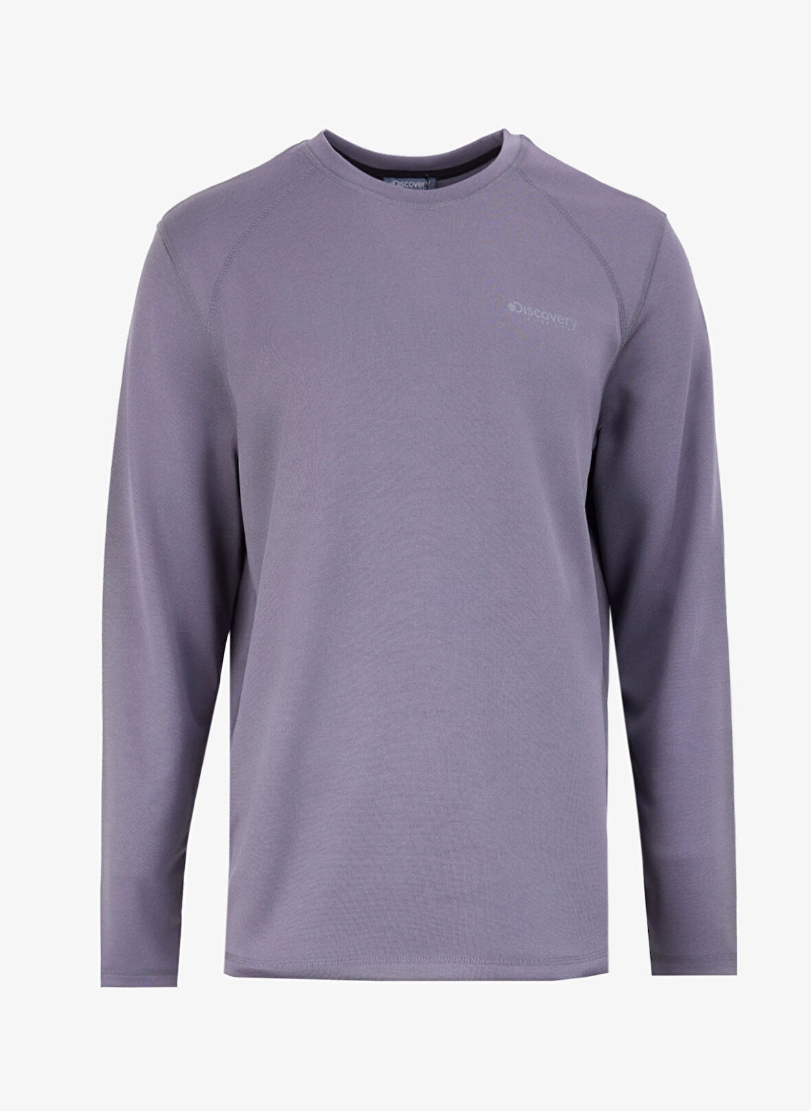Antrasit Erkek Bisiklet Yaka Relaxed Fit Uzun Kollu T-Shirt D4WM-TST3275