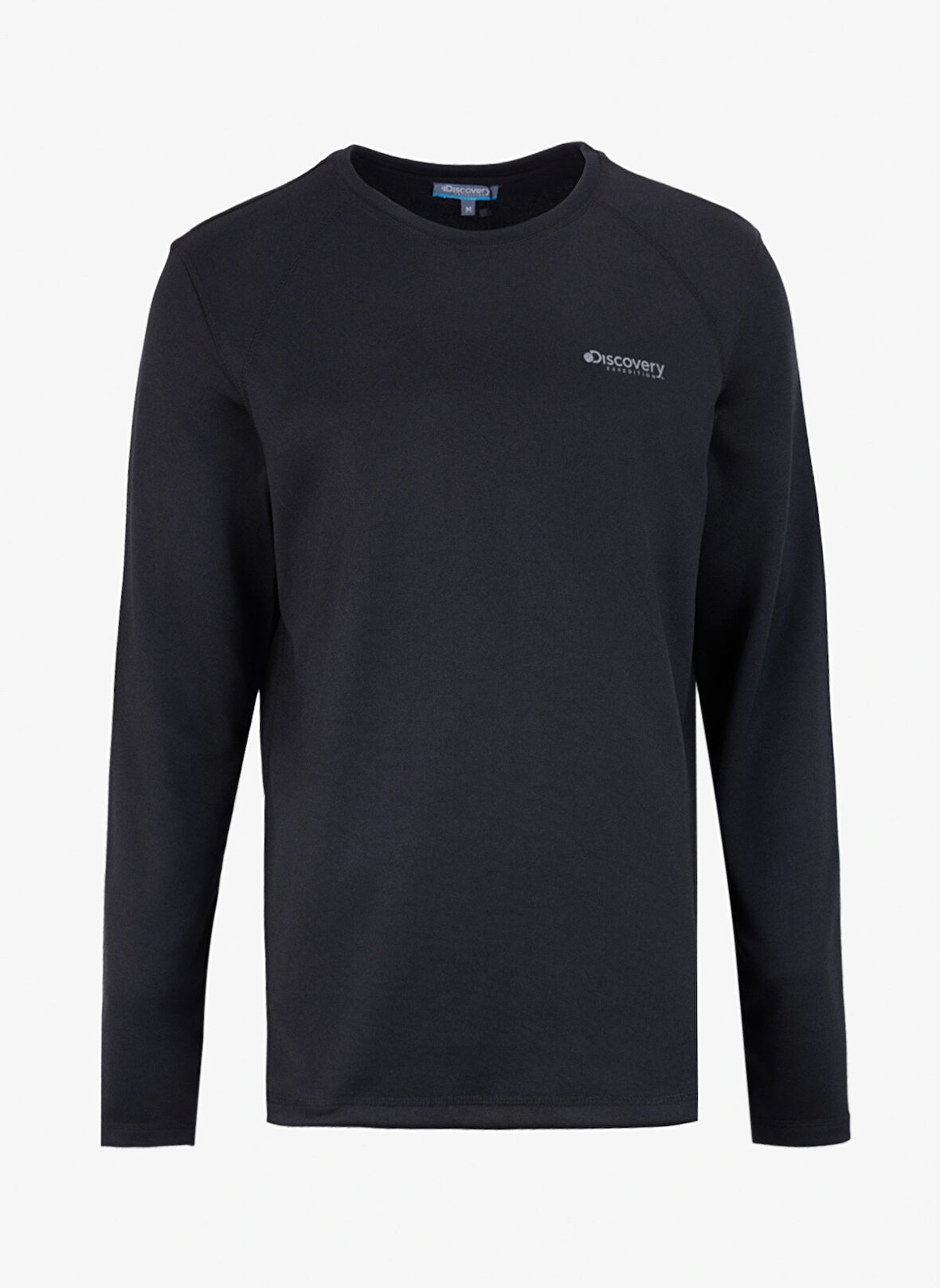 Siyah Erkek Bisiklet Yaka Relaxed Fit Uzun Kollu T-Shirt D4WM-TST3275